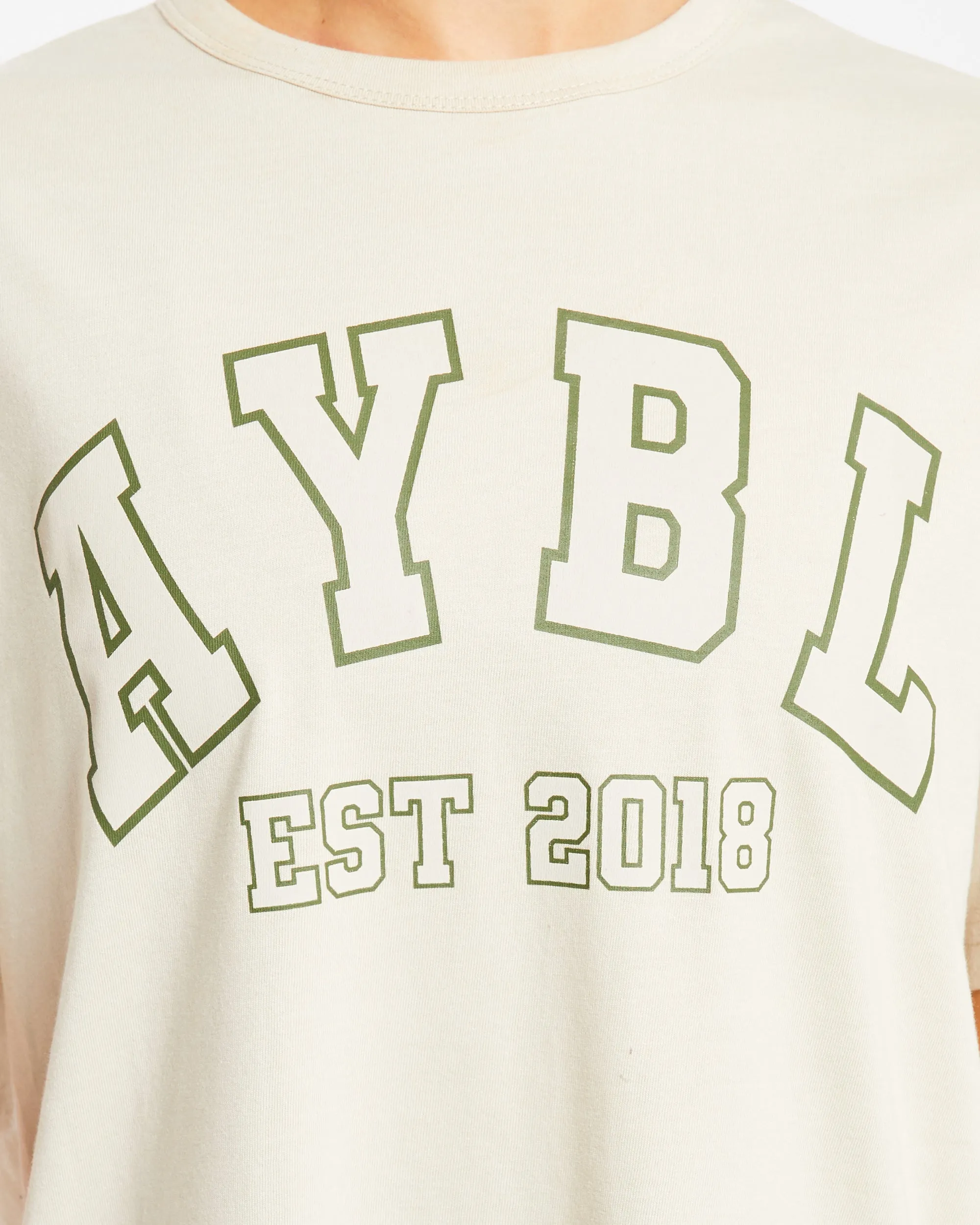 Varsity Oversized T Shirt - Beige / Khaki sold by AYBL product image thumbnail 5