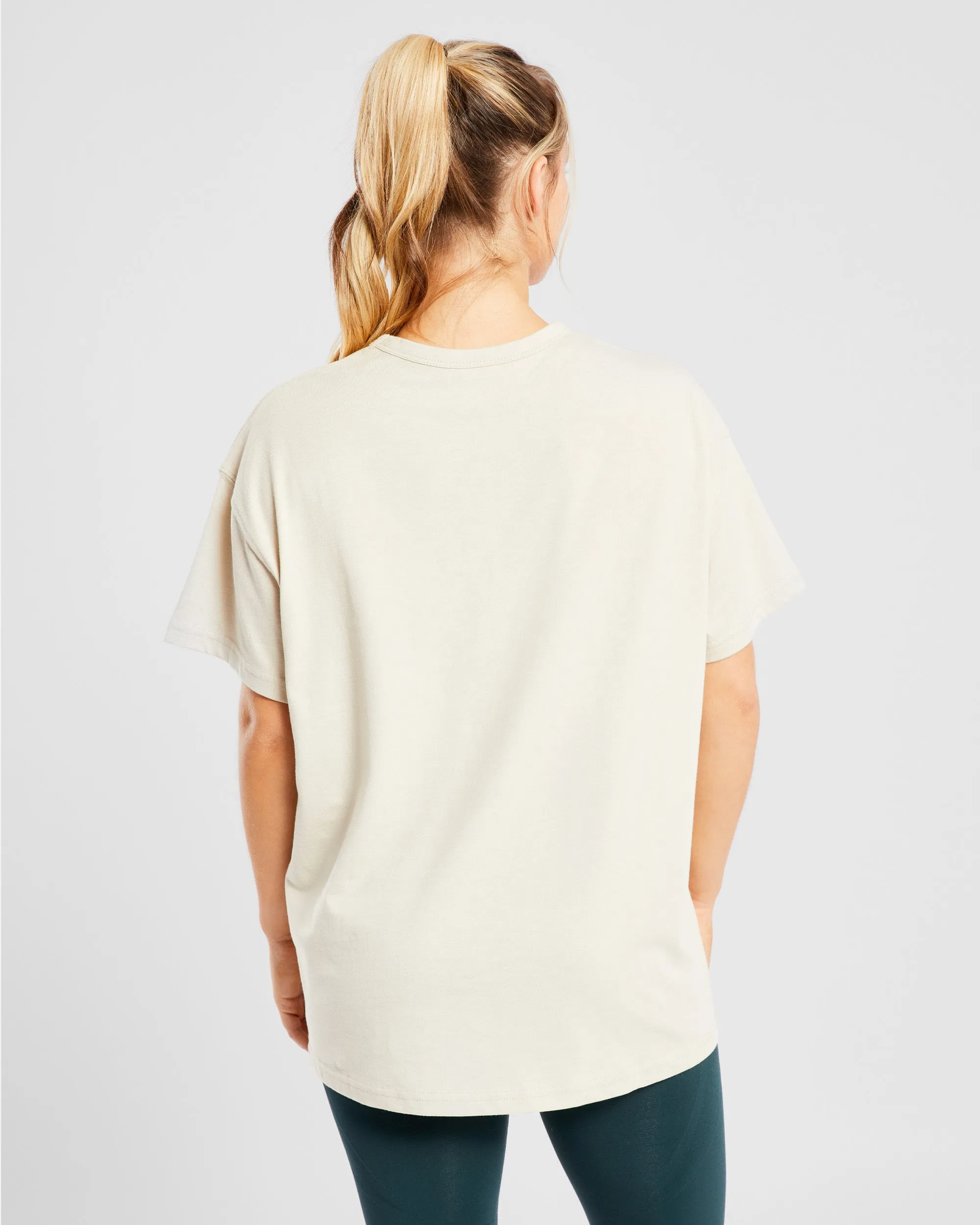 Varsity Oversized T Shirt - Beige / Khaki sold by AYBL product image thumbnail 2