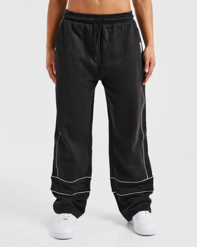 Justine Oversized Straight Leg Joggers - Washed Black sold by AYBL