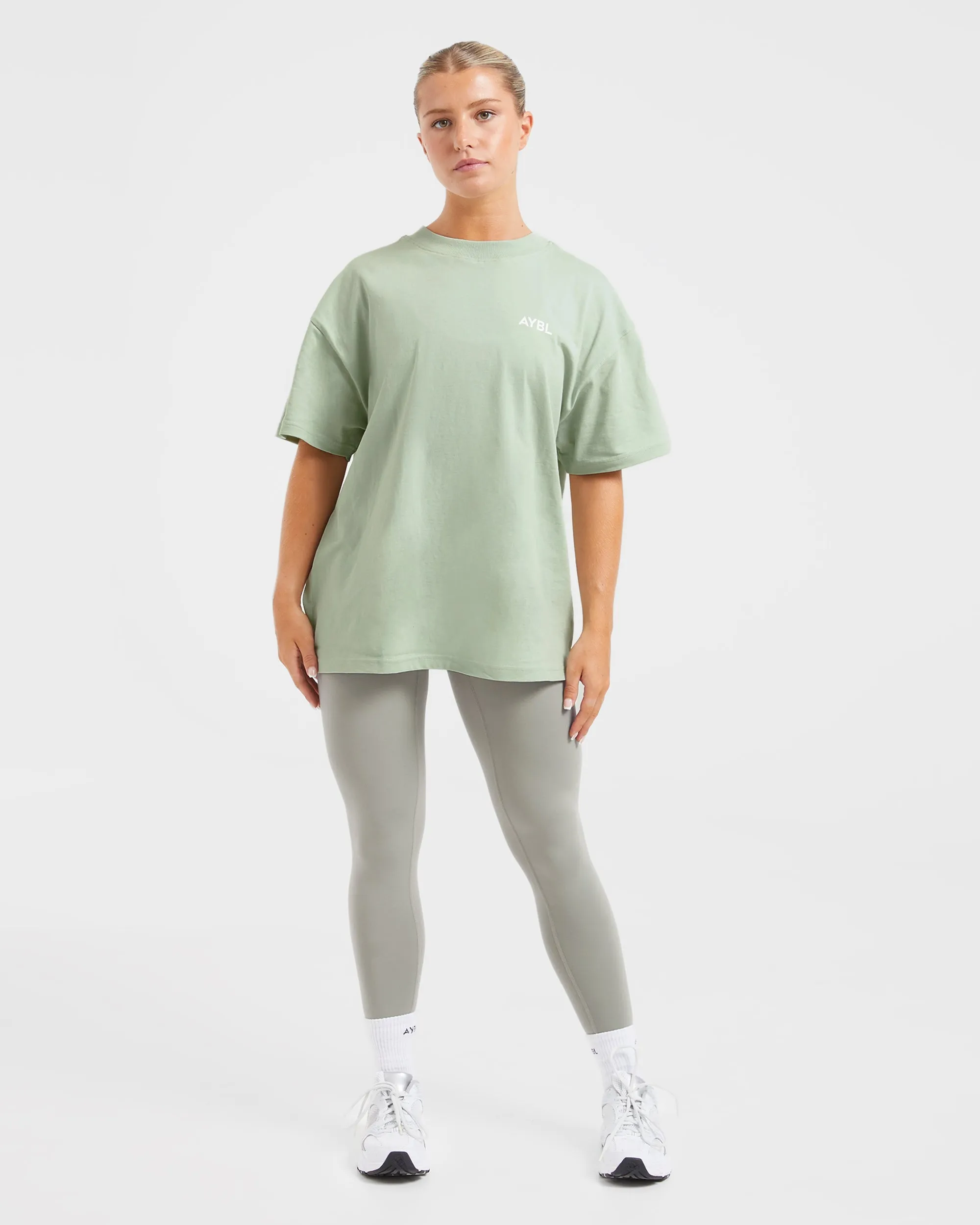 Lift Graphic Oversized T Shirt - Light Sage sold by AYBL product image thumbnail 3