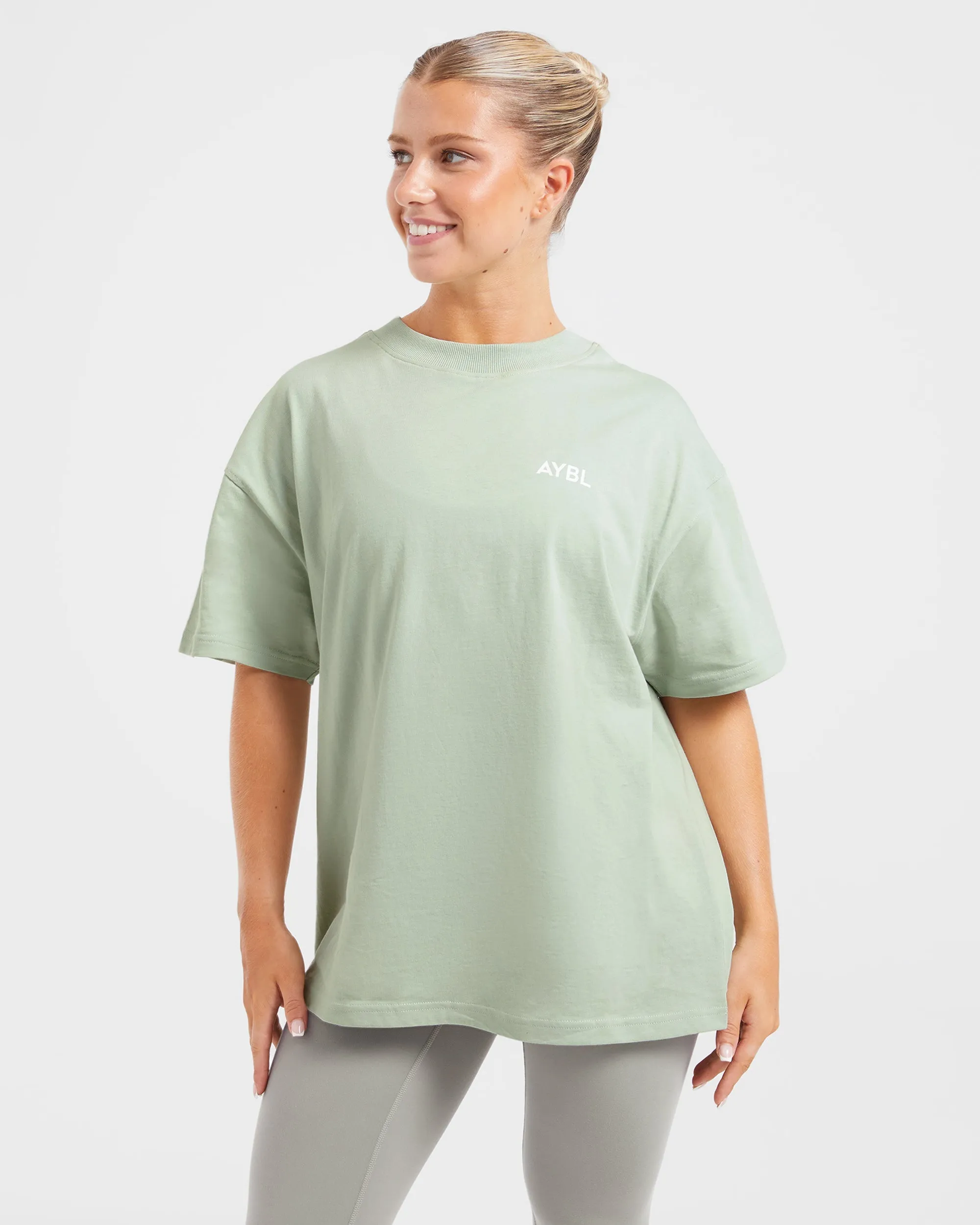 Lift Graphic Oversized T Shirt - Light Sage sold by AYBL product image thumbnail 2