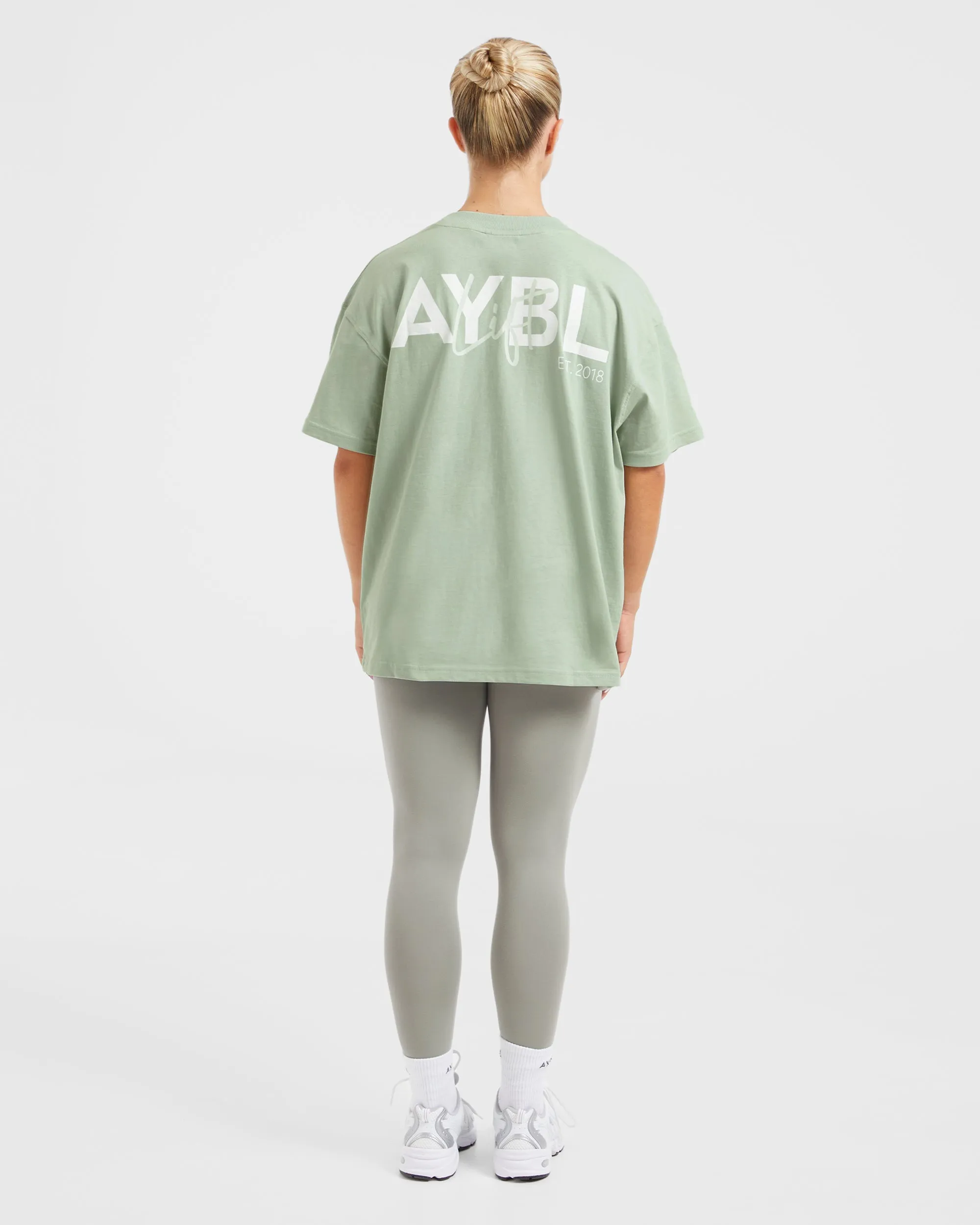 Lift Graphic Oversized T Shirt - Light Sage sold by AYBL product image thumbnail 4