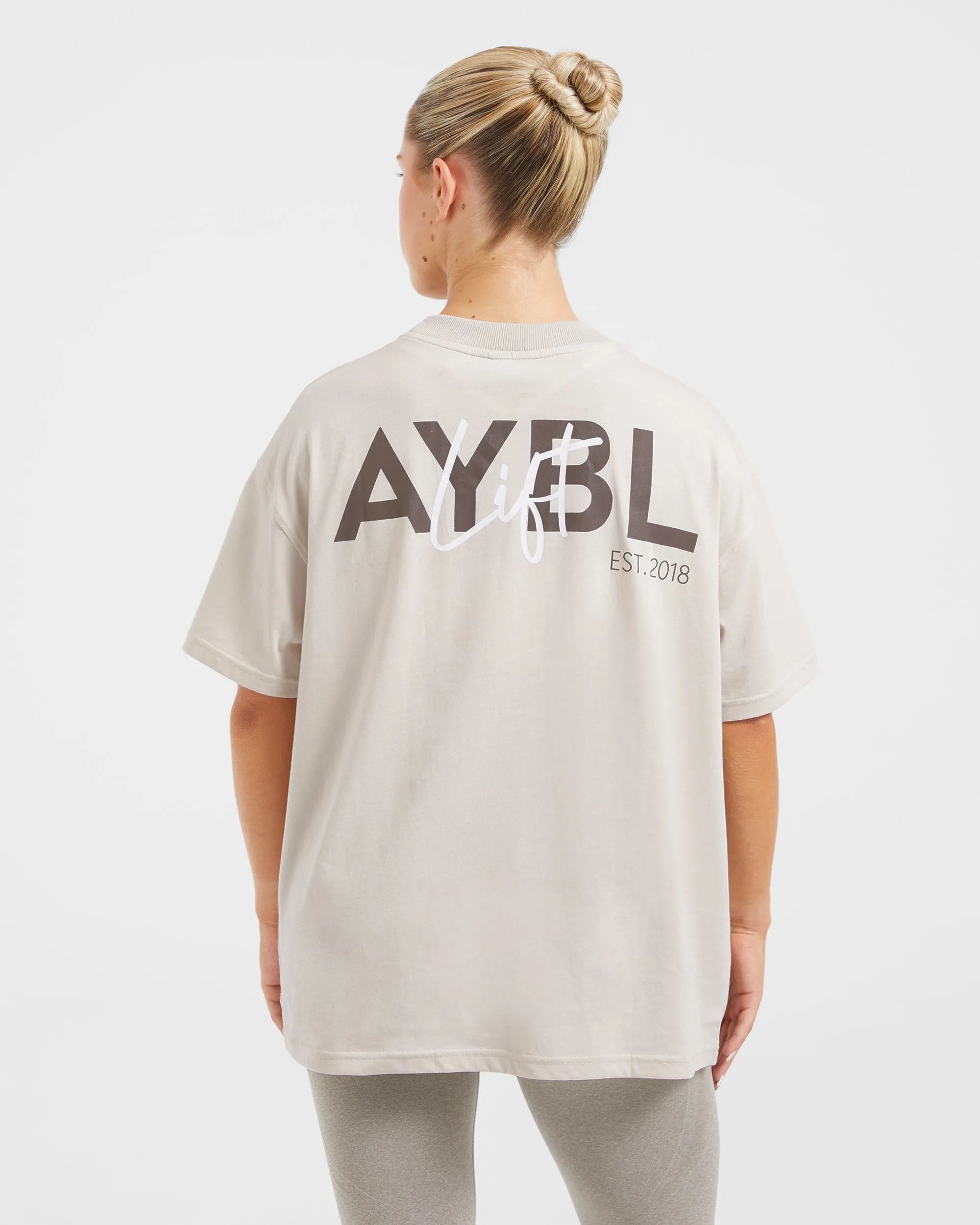 Lift Graphic Oversized T Shirt - Beige sold by AYBL