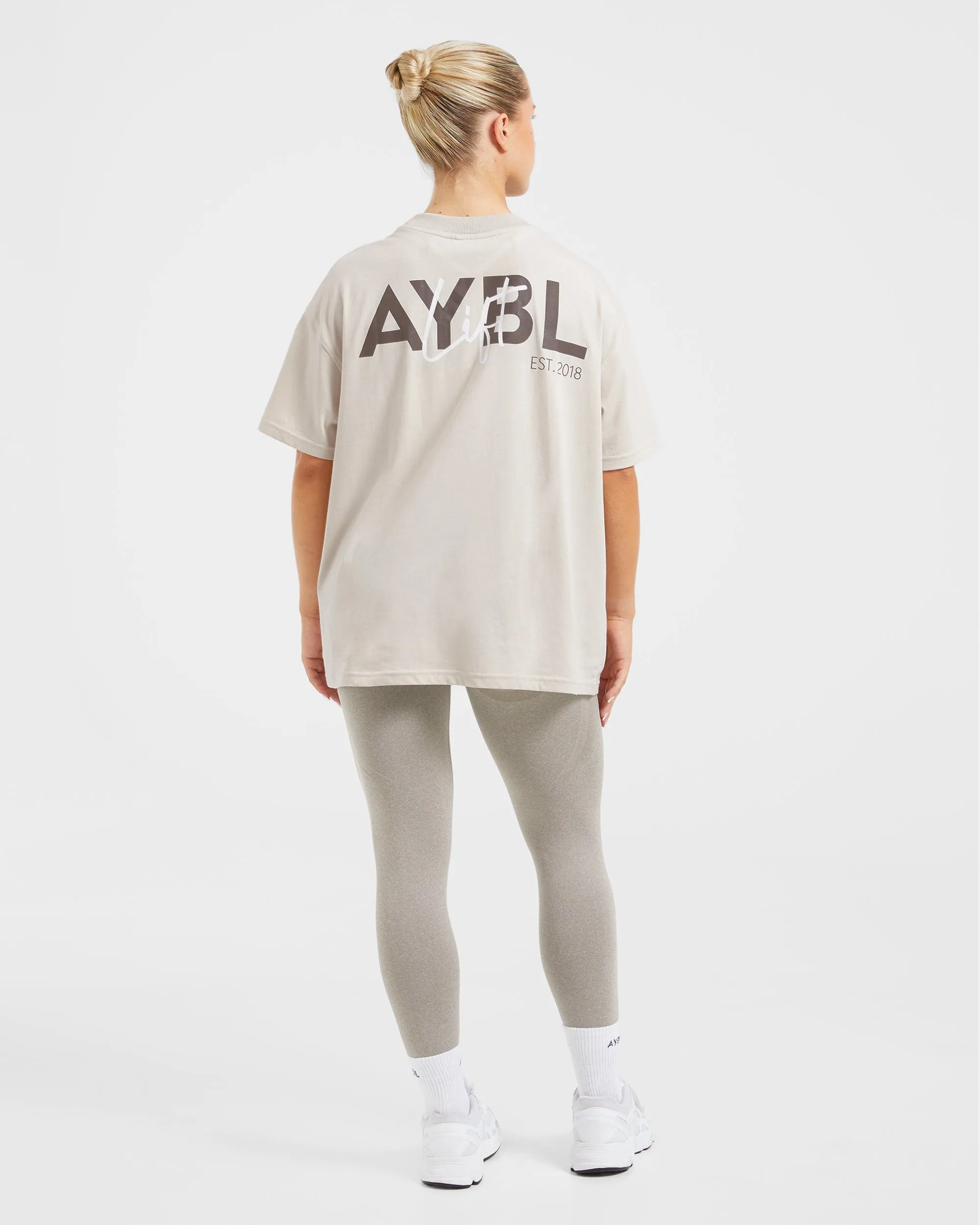 Lift Graphic Oversized T Shirt - Beige sold by AYBL product image thumbnail 4