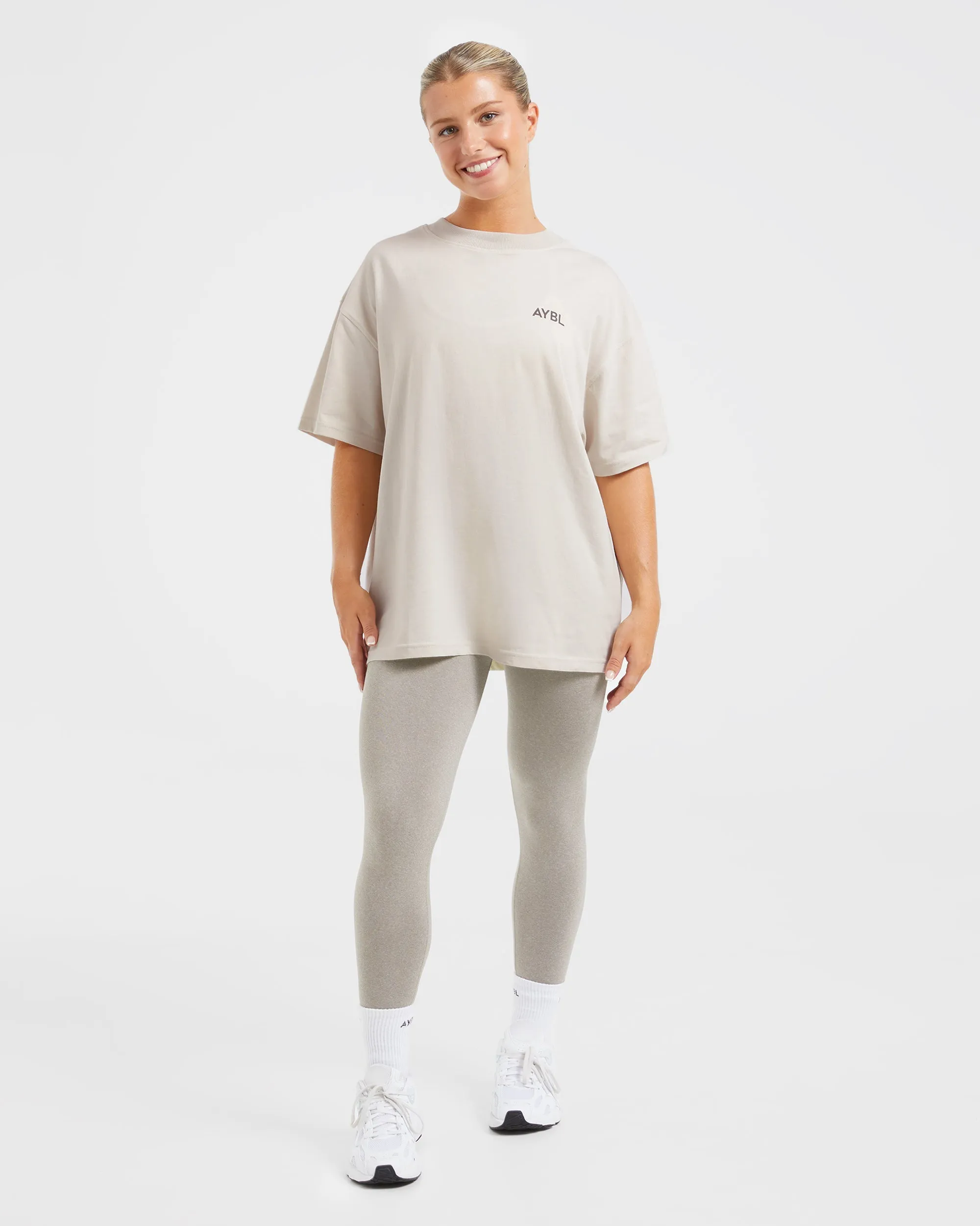 Lift Graphic Oversized T Shirt - Beige sold by AYBL product image thumbnail 3