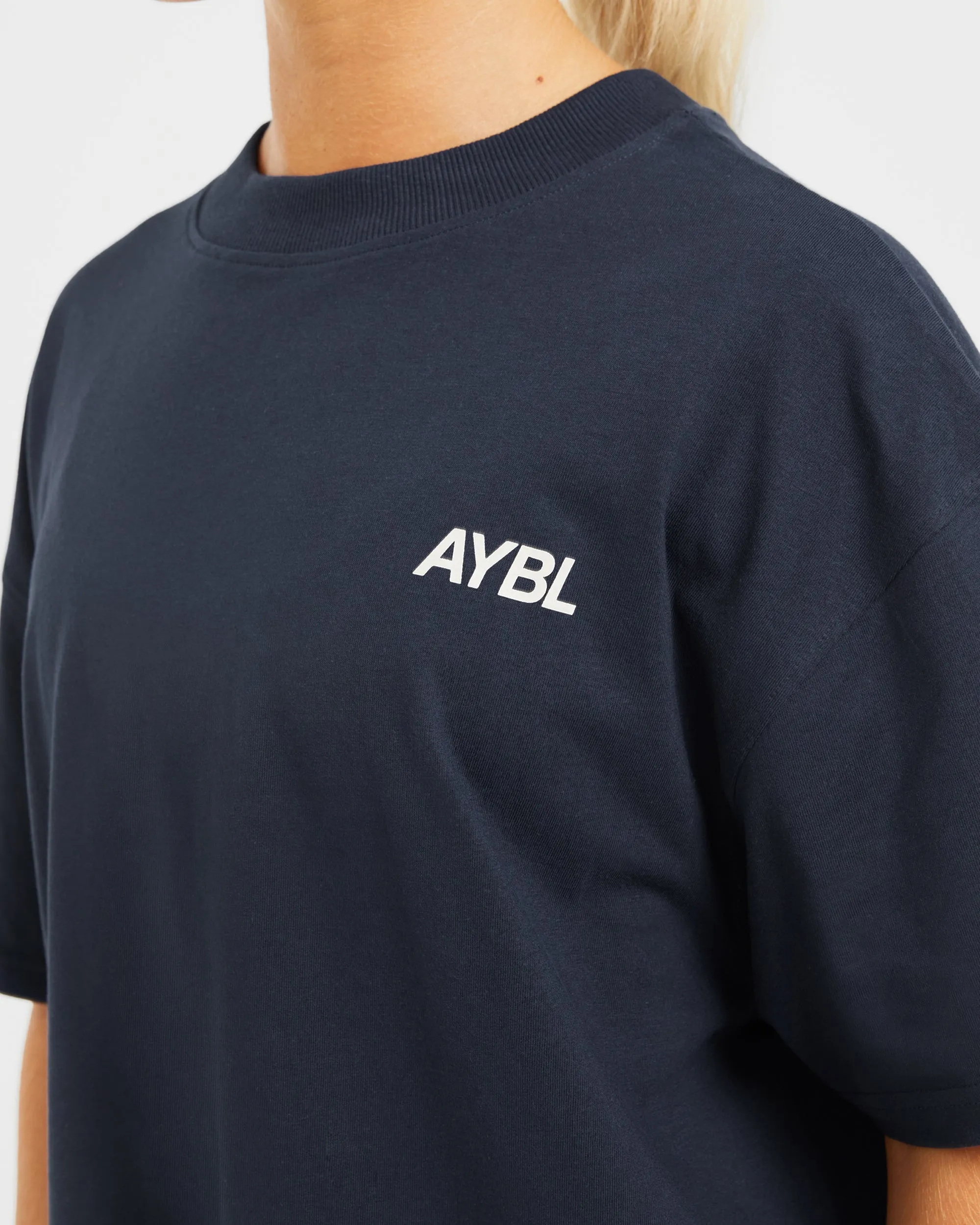 AYBL Sports Club Oversized T Shirt - Navy/Off White sold by AYBL product image thumbnail 5