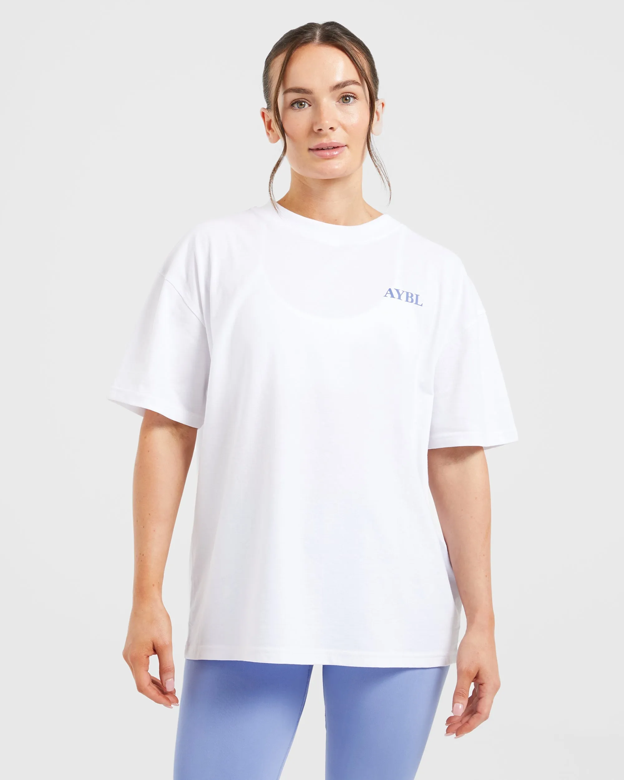 Do It For You Oversized T Shirt - White/Blue sold by AYBL product image thumbnail 2