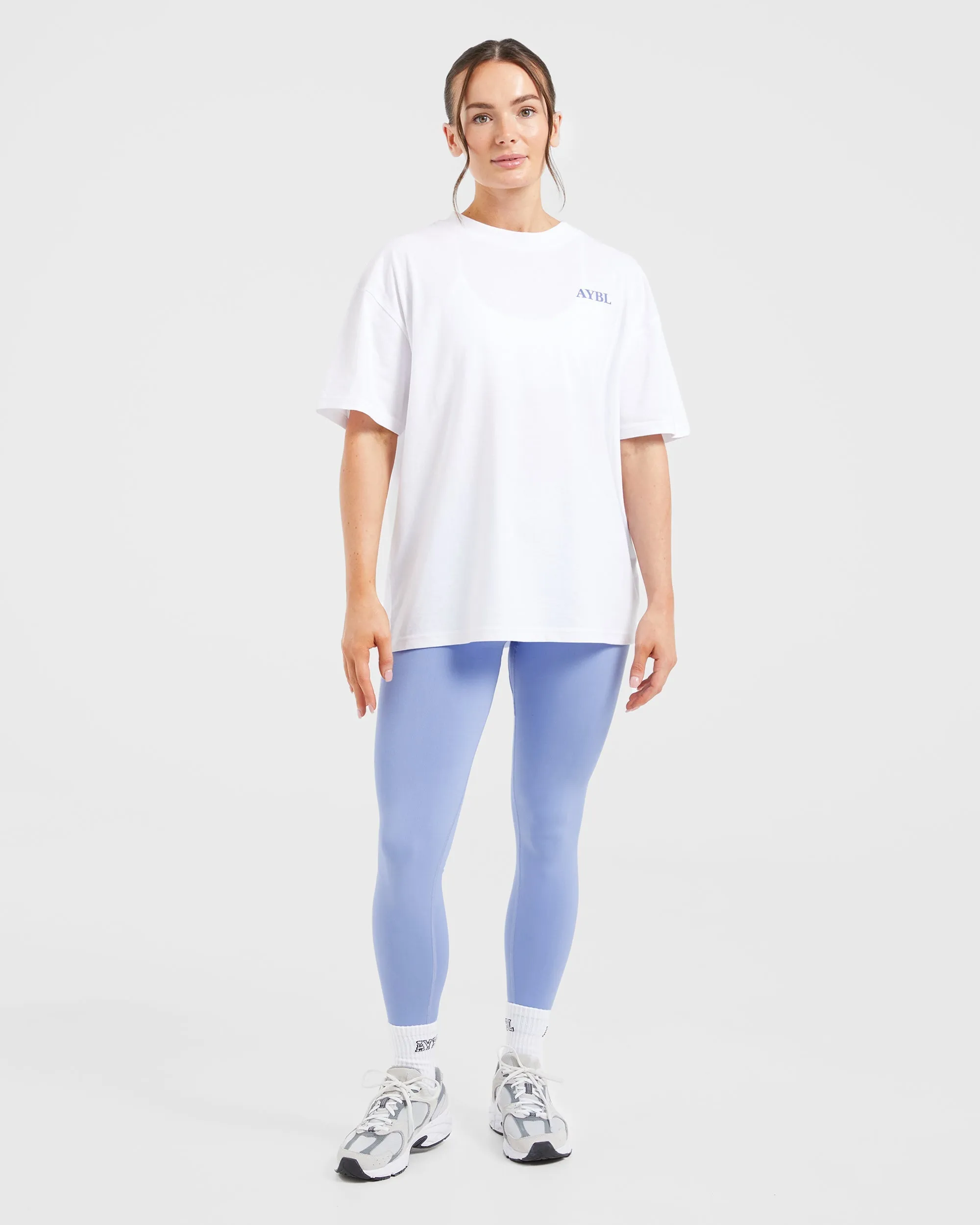 Do It For You Oversized T Shirt - White/Blue sold by AYBL product image thumbnail 3