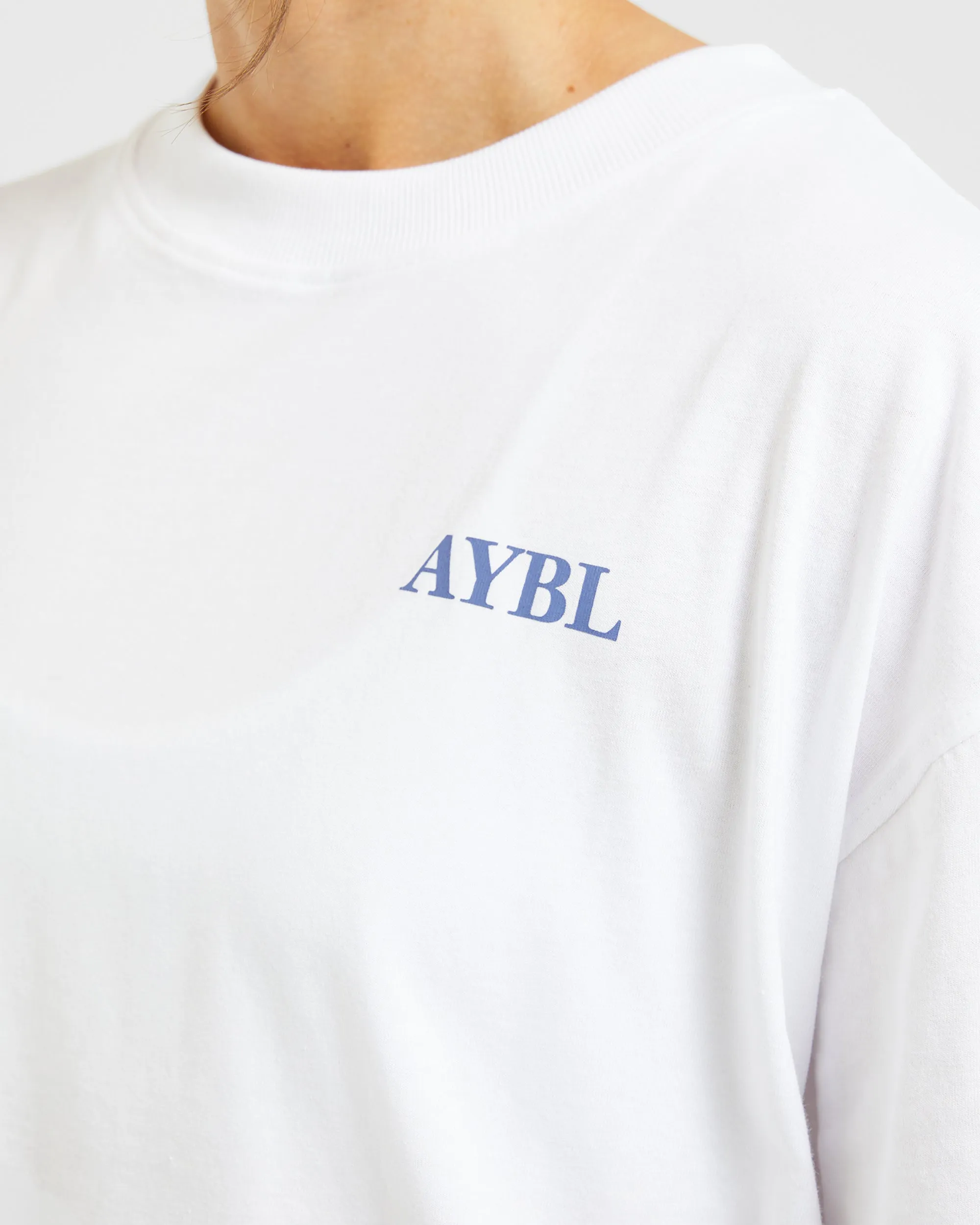 Do It For You Oversized T Shirt - White/Blue sold by AYBL product image thumbnail 5