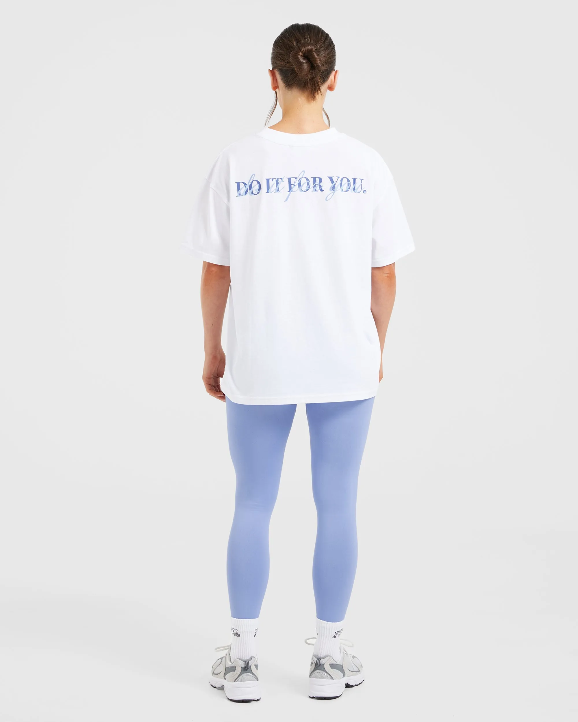 Do It For You Oversized T Shirt - White/Blue sold by AYBL product image thumbnail 4