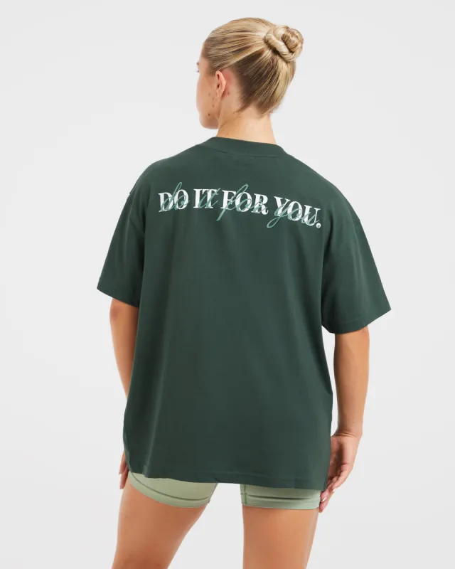 Do It For You Oversized T Shirt - Forest Green sold by AYBL