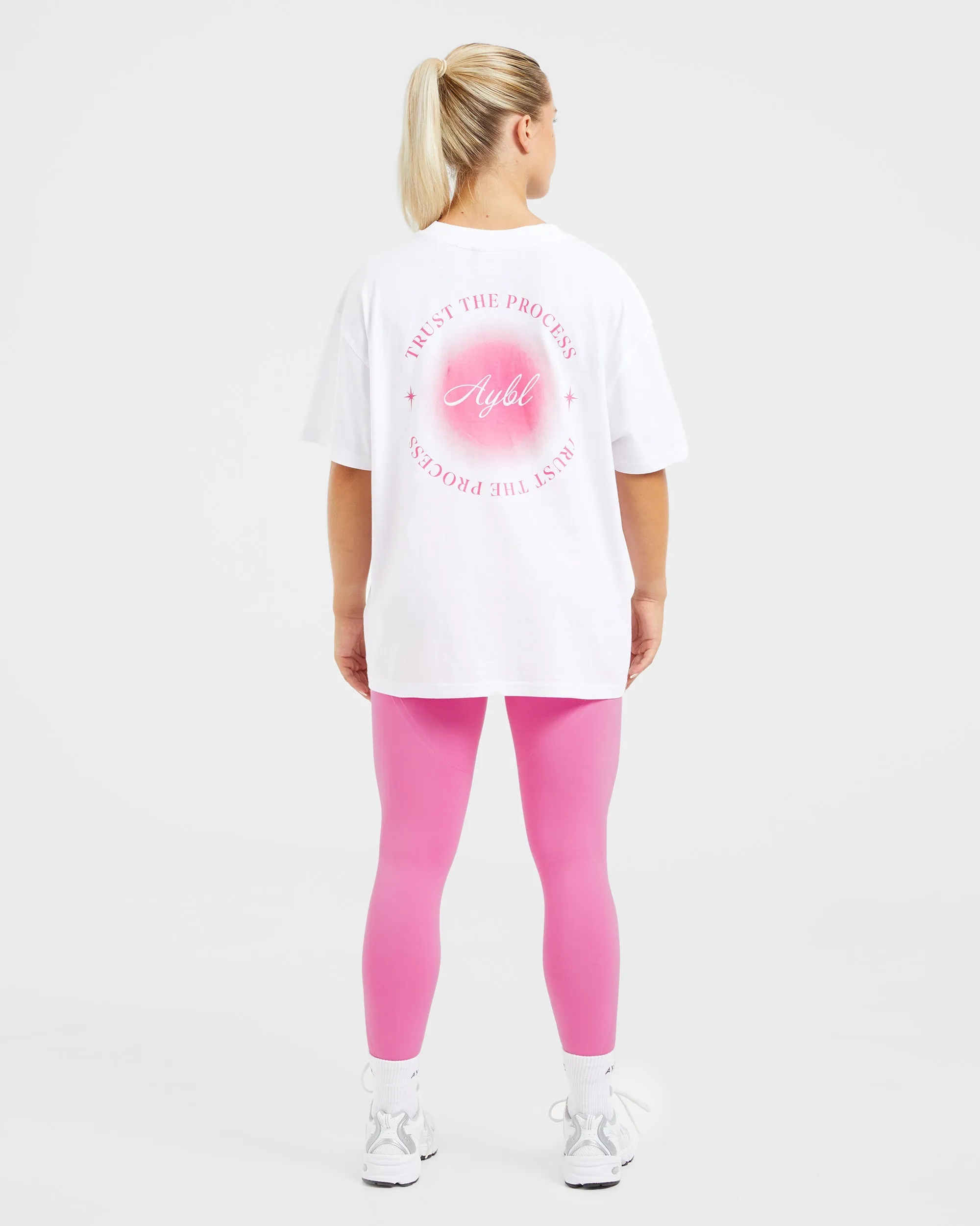 Manifest Oversized T Shirt - White/Pink sold by AYBL product image thumbnail 4