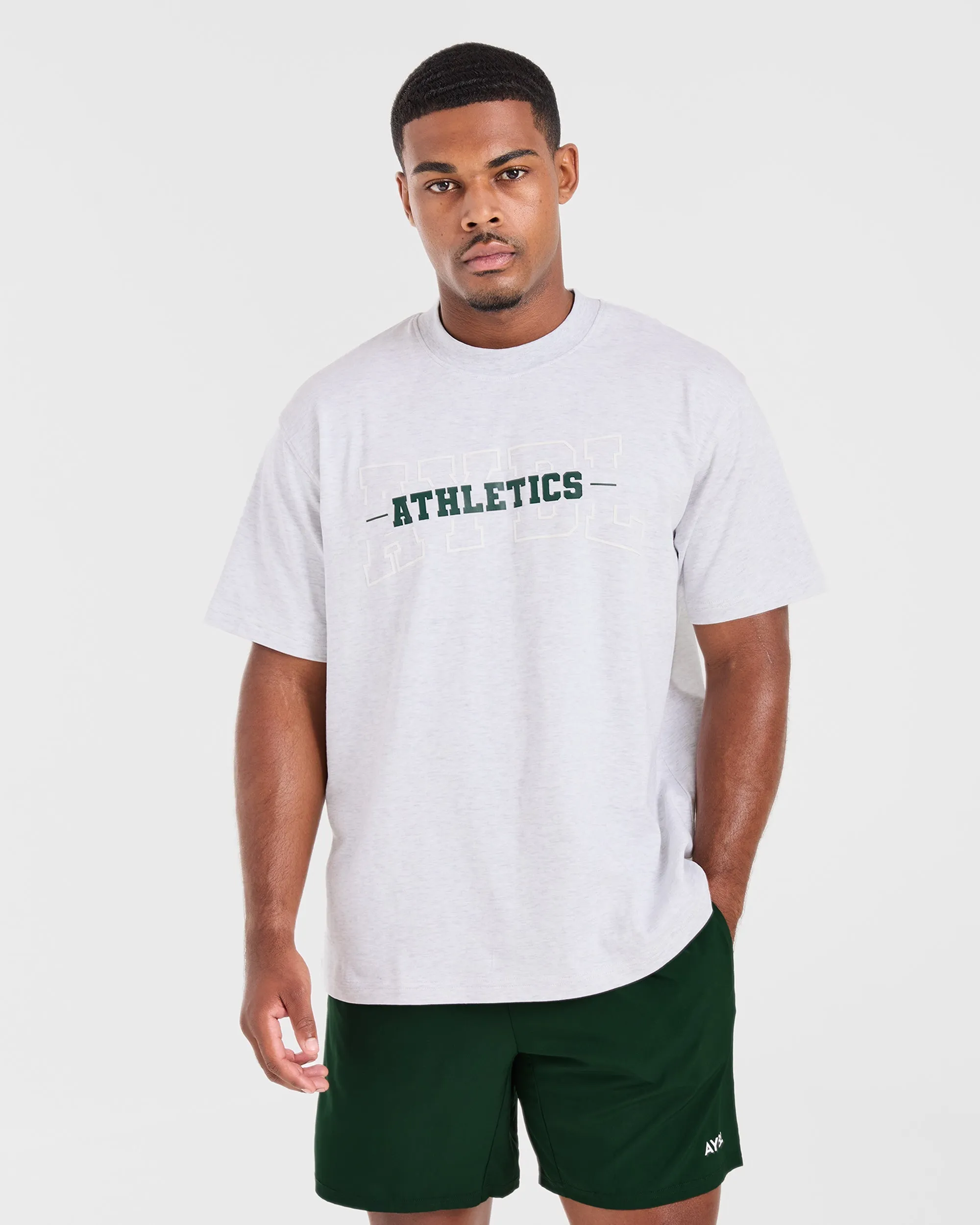 Athletics Oversized T Shirt - Grey Marl sold by AYBL