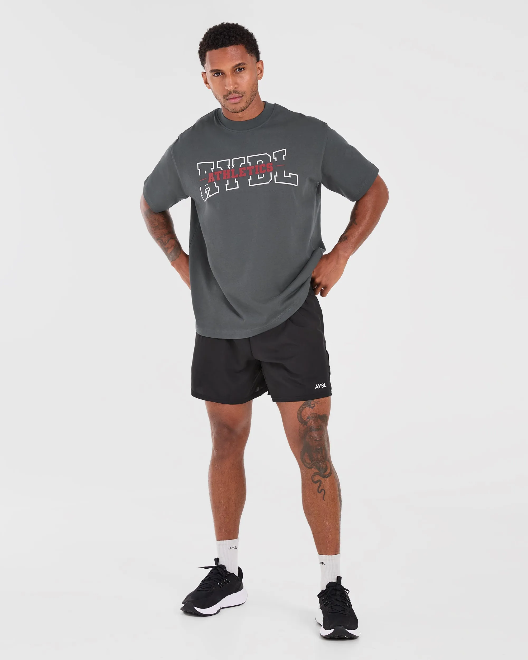 Athletics Oversized T Shirt - Charcoal sold by AYBL product image thumbnail 3