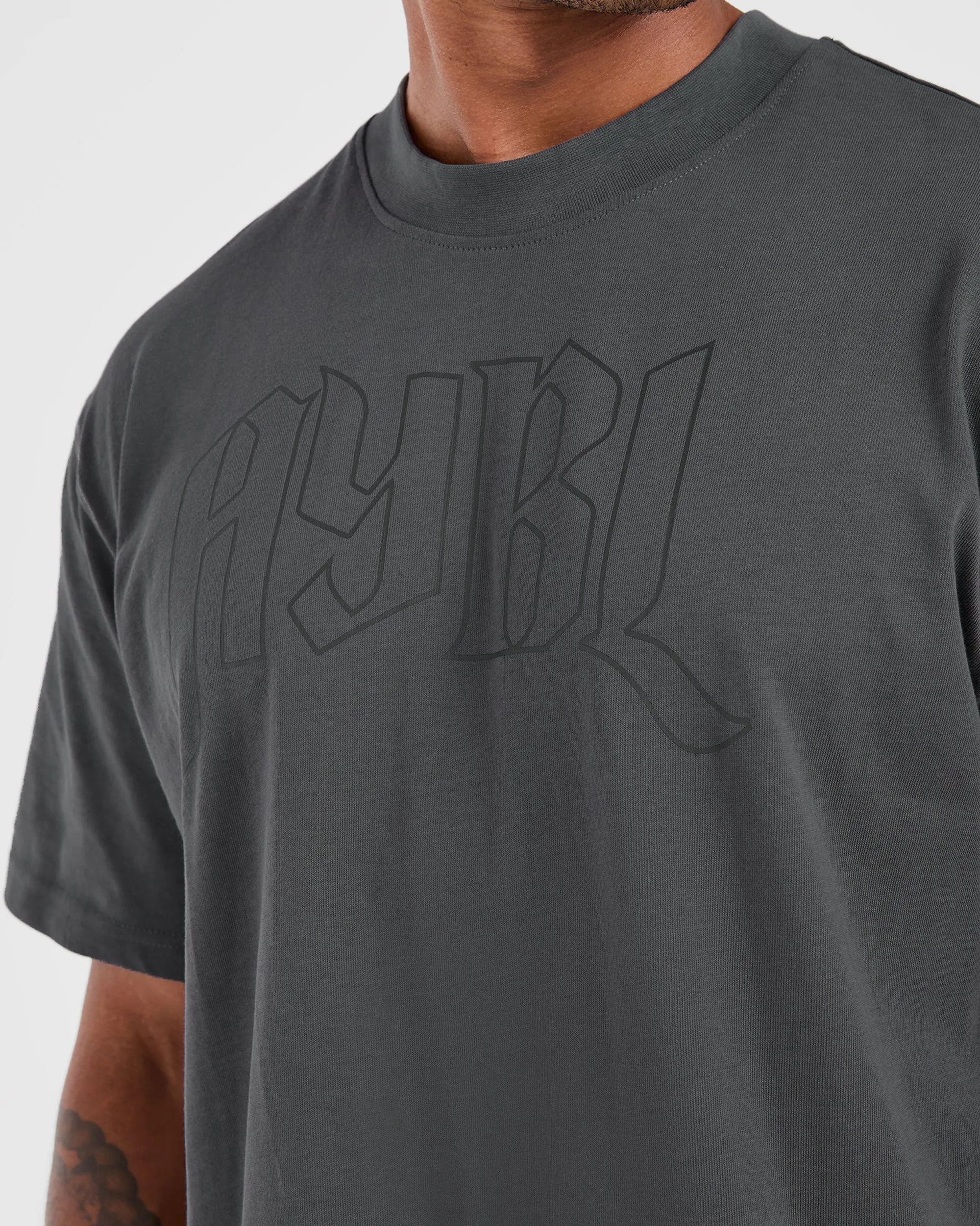 Gothic Oversized T Shirt - Charcoal sold by AYBL product image thumbnail 5