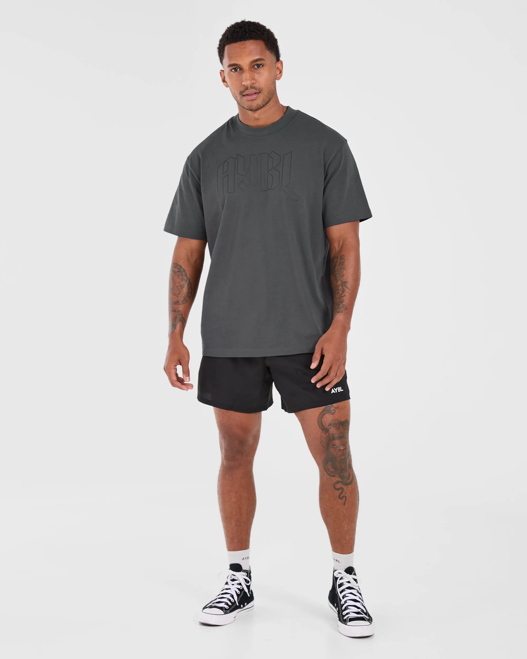 Gothic Oversized T Shirt - Charcoal sold by AYBL product image thumbnail 3