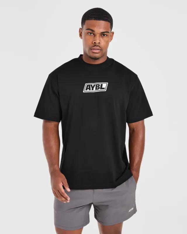 Retro Oversized T Shirt - Black sold by AYBL