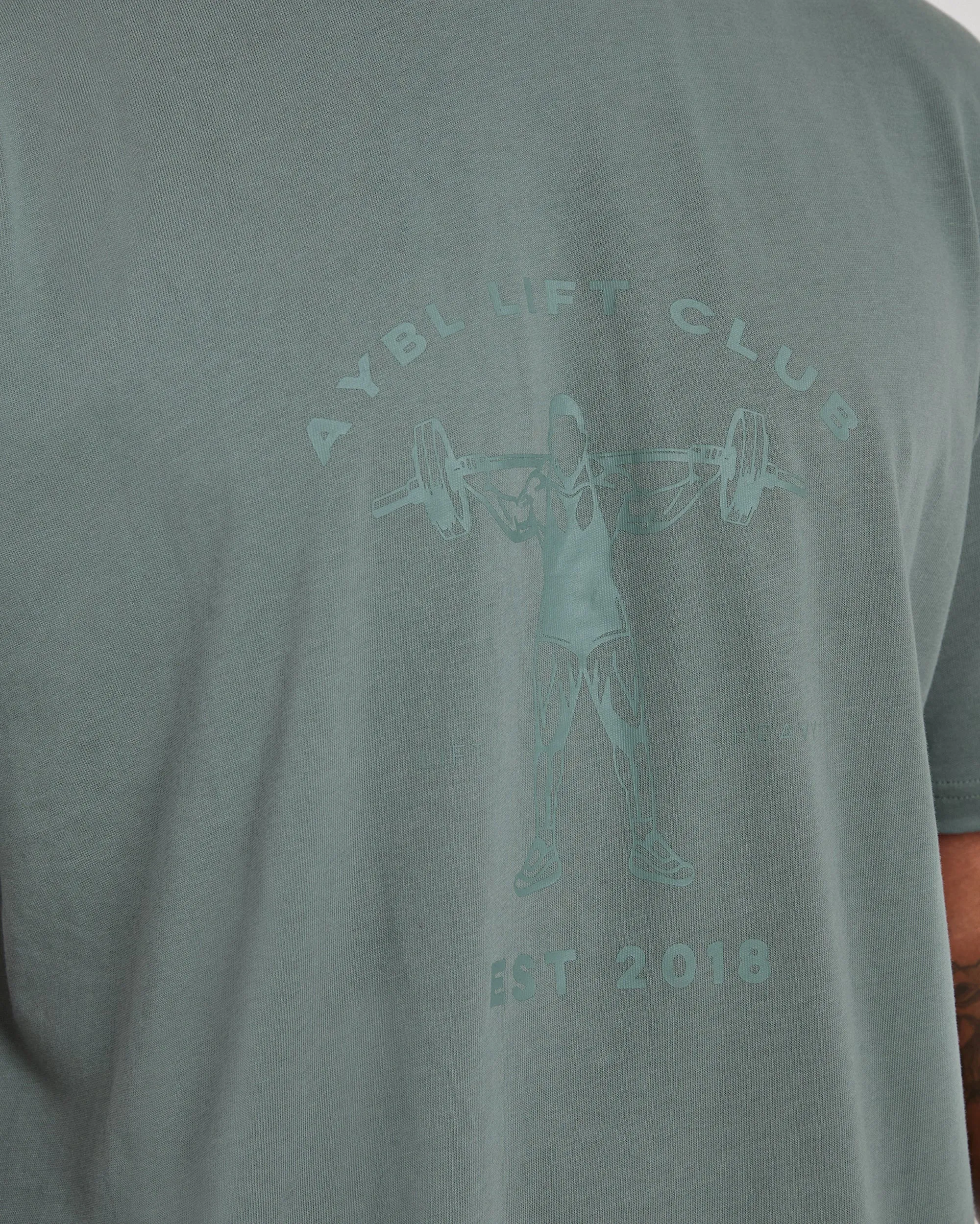 Lift Club Oversized T Shirt - Vintage Sage sold by AYBL product image thumbnail 5