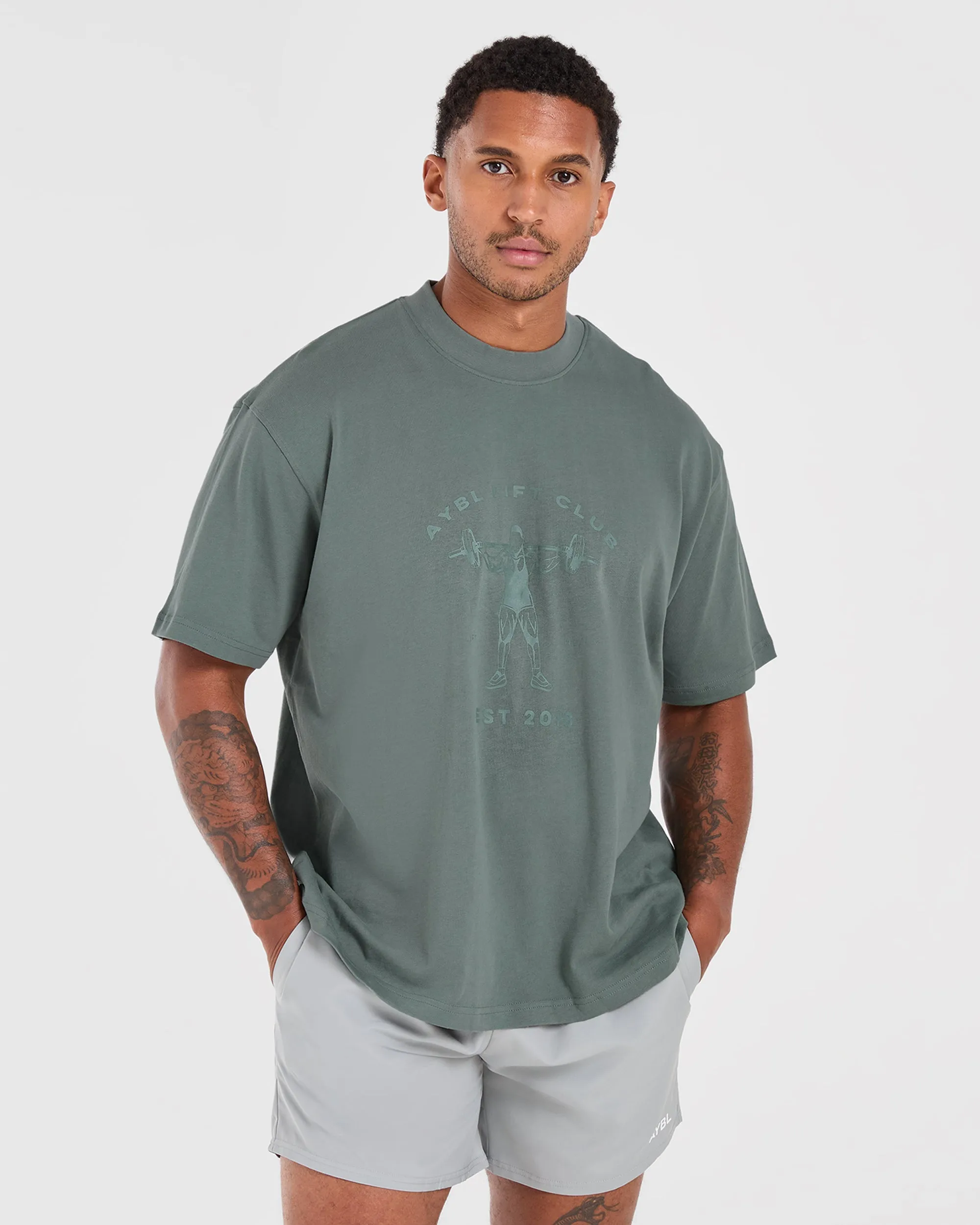 Lift Club Oversized T Shirt - Vintage Sage sold by AYBL