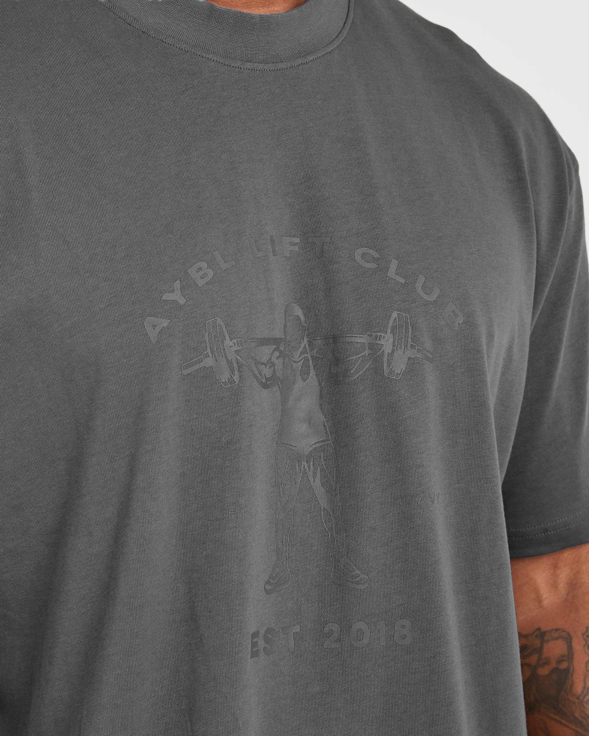Lift Club Oversized T Shirt - Charcoal sold by AYBL product image thumbnail 5