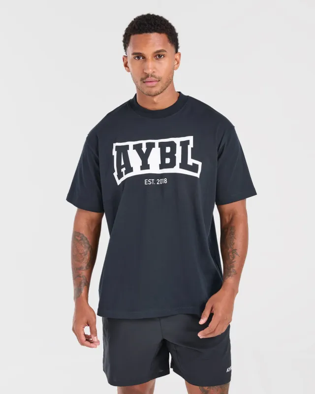 Academy Oversized T Shirt - Navy sold by AYBL