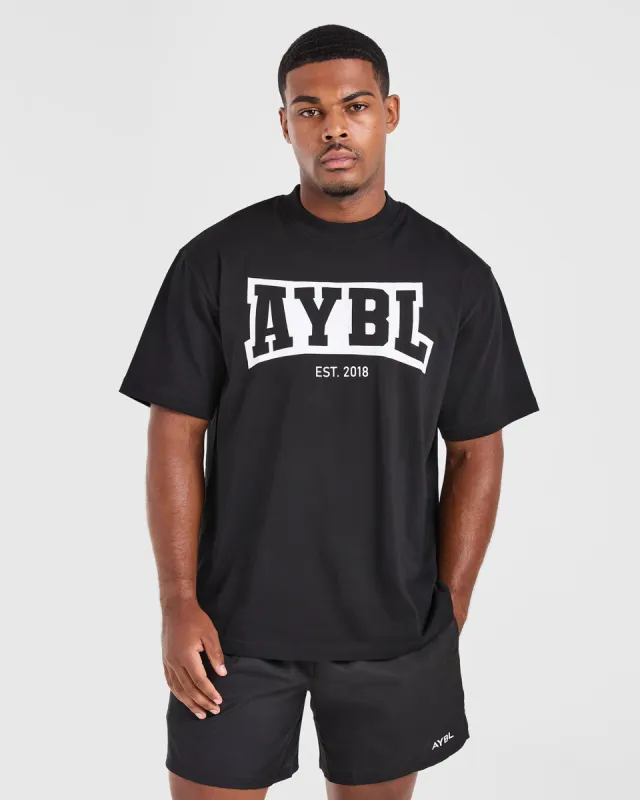 Academy Oversized T Shirt - Black sold by AYBL