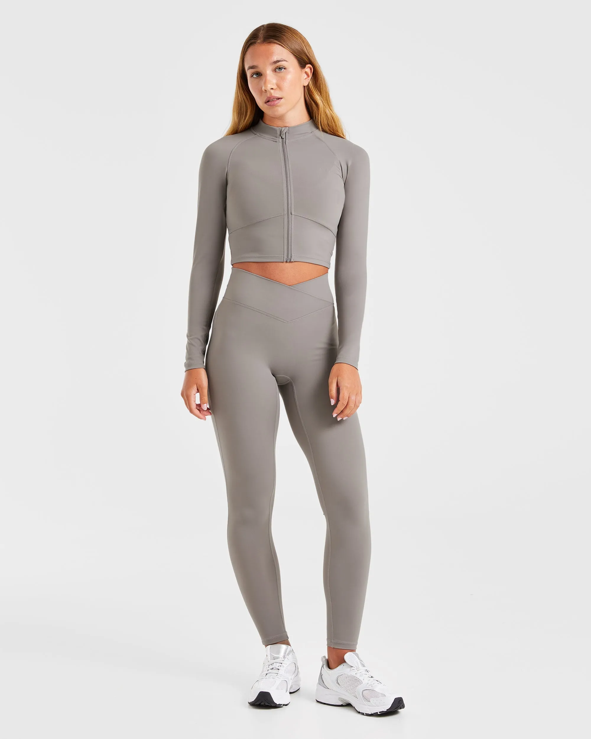 Sculpt Wrap Zip Up Jacket - Smoke Grey sold by AYBL product image thumbnail 3