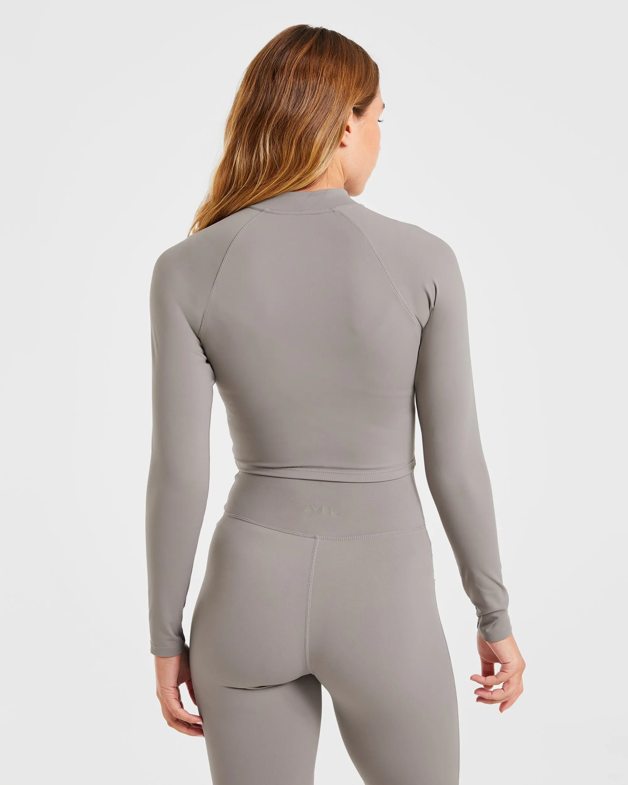 Sculpt Wrap Zip Up Jacket - Smoke Grey sold by AYBL product image thumbnail 2