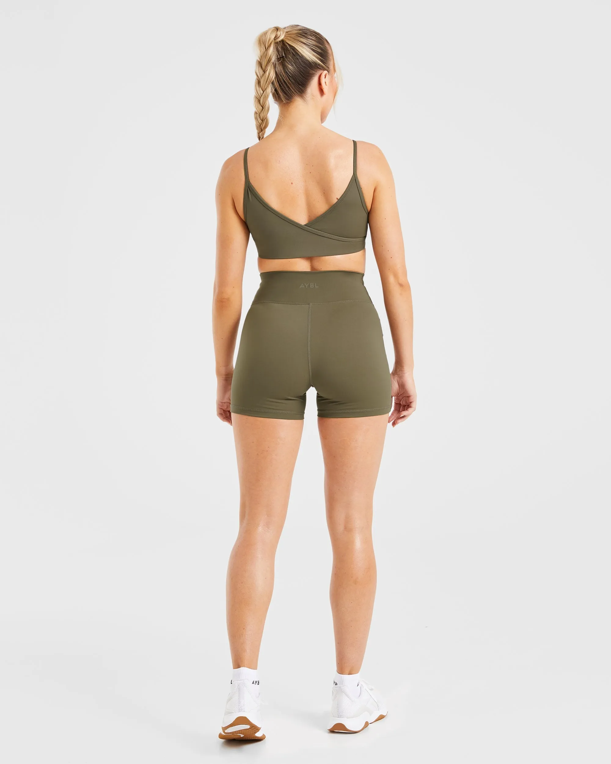 Sculpt Wrap Shorts - Deep Khaki sold by AYBL product image thumbnail 4