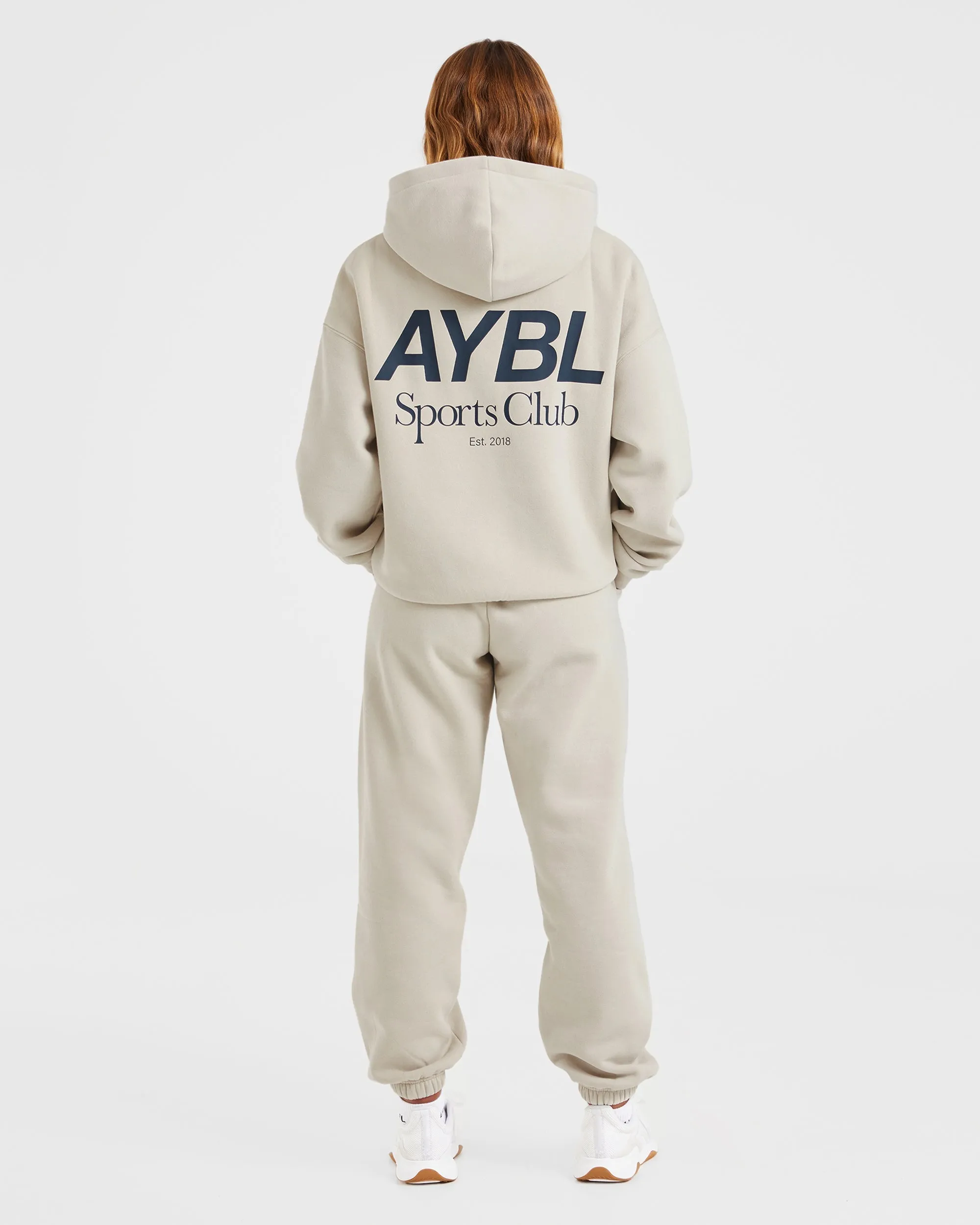 AYBL Sports Club Oversized Joggers - Sand/Navy sold by AYBL product image thumbnail 4