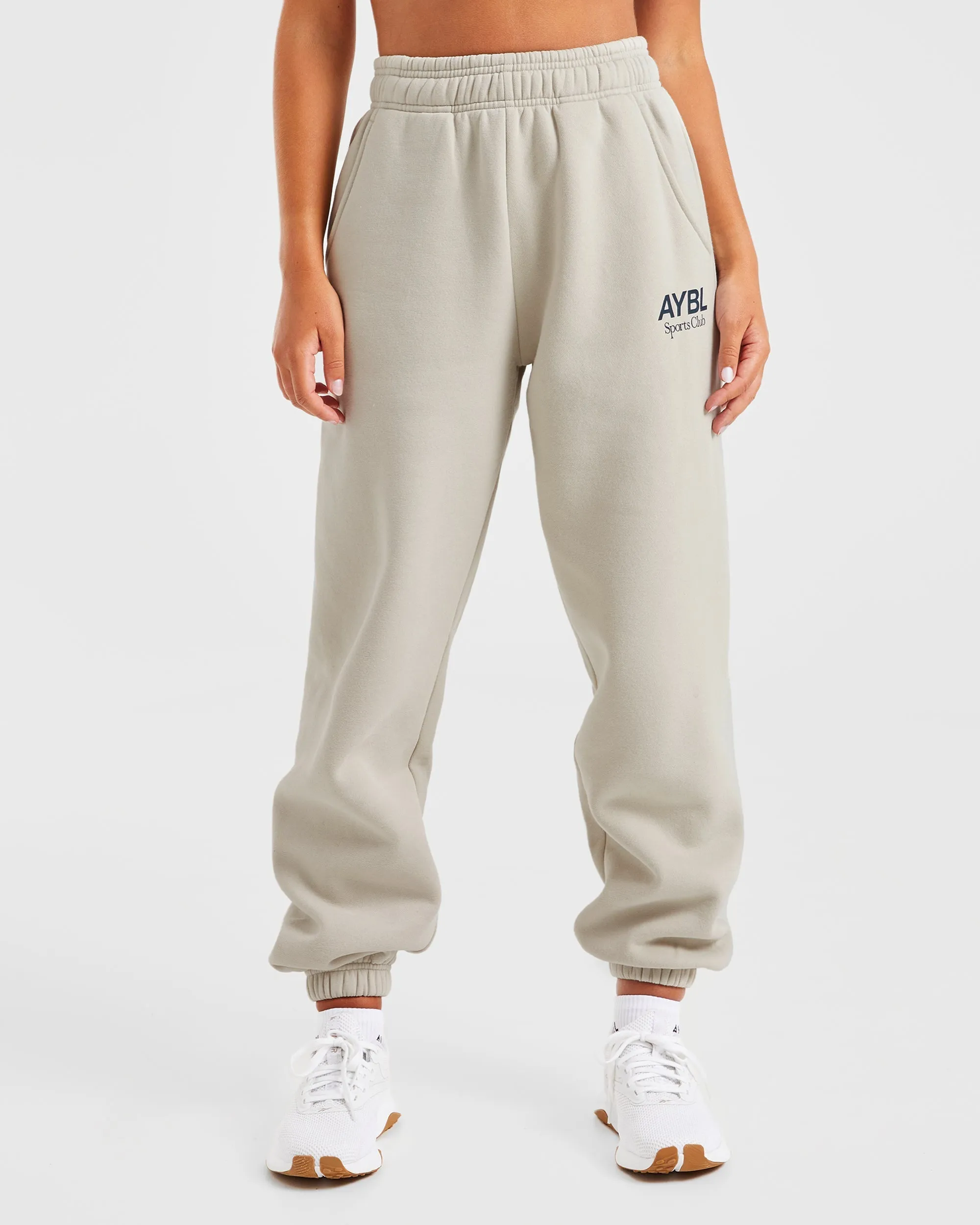 AYBL Sports Club Oversized Joggers - Sand/Navy sold by AYBL