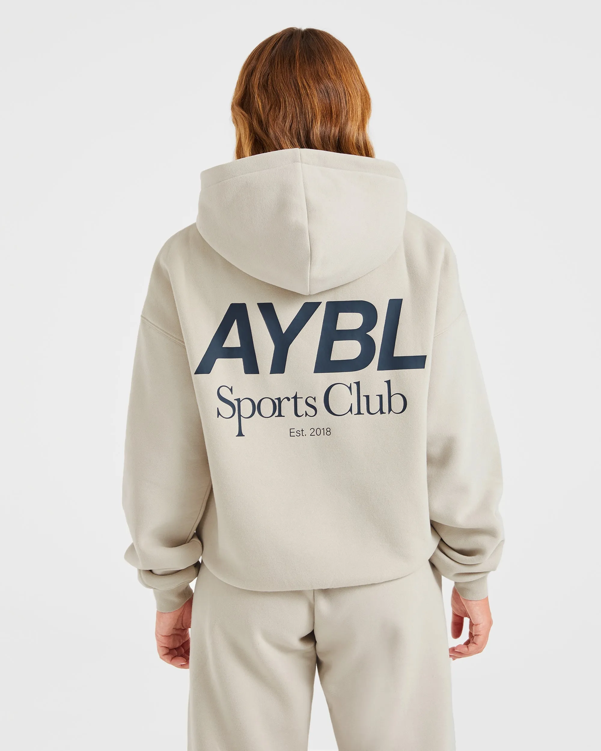 AYBL Sports Club Oversized Hoodie - Sand/Navy sold by AYBL