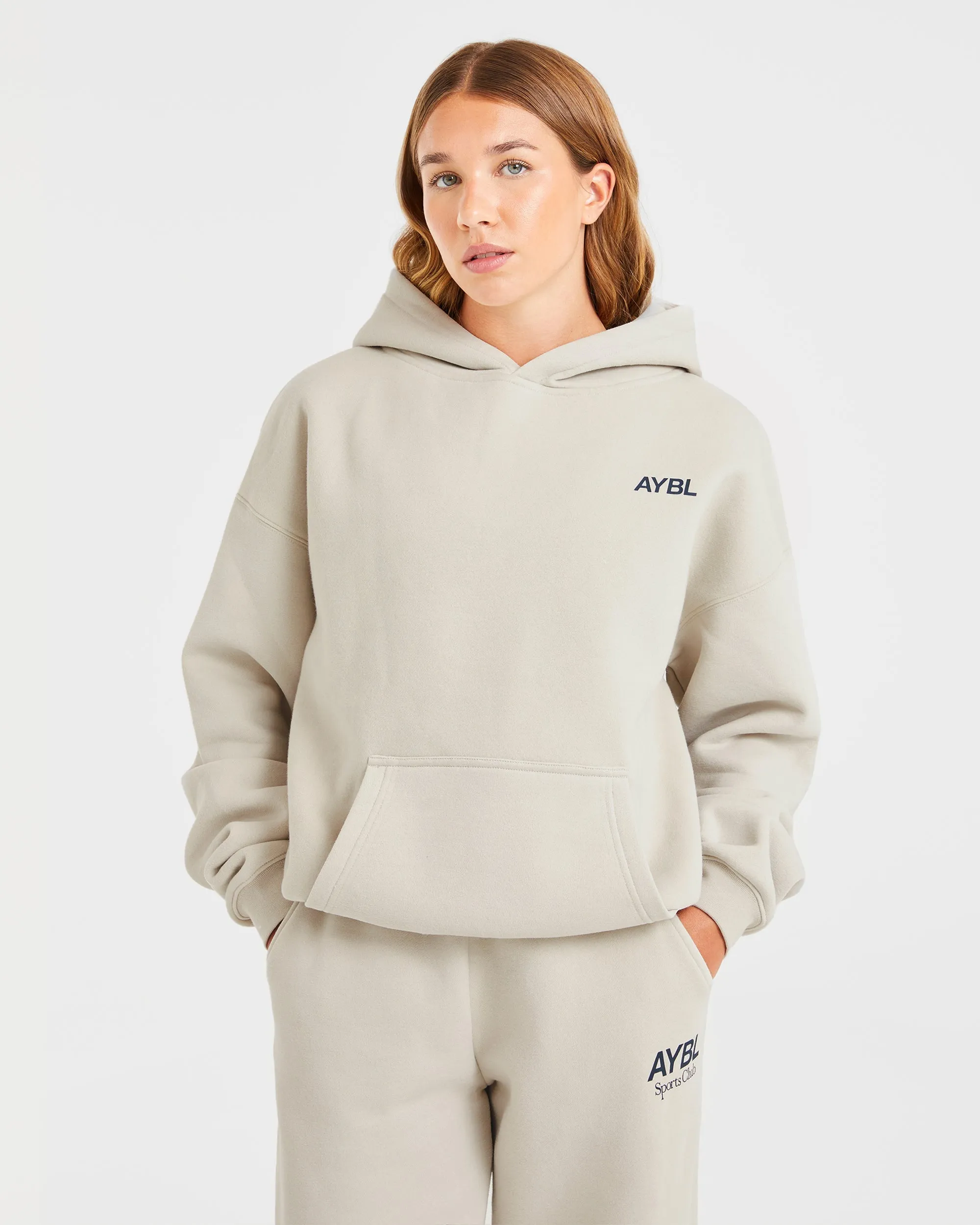 AYBL Sports Club Oversized Hoodie - Sand/Navy sold by AYBL product image thumbnail 2