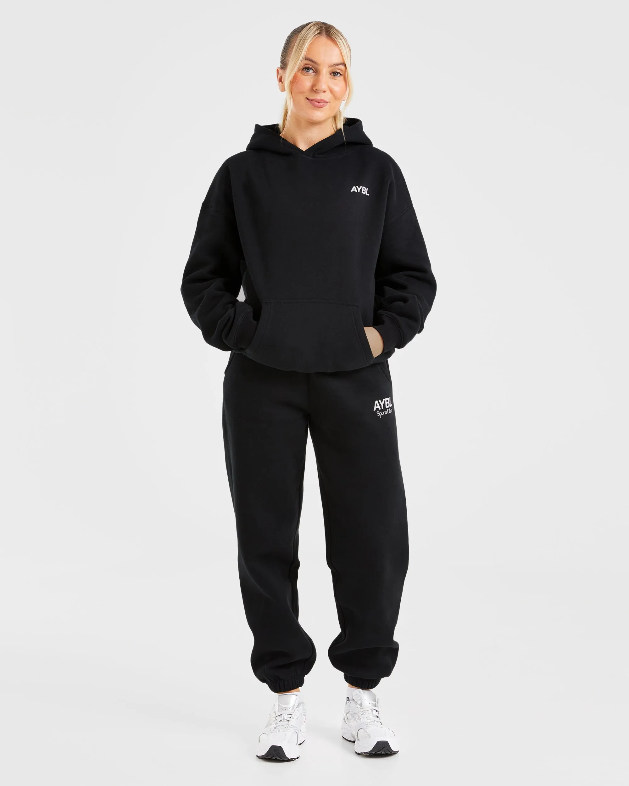 AYBL Sports Club Oversized Hoodie - Black/White sold by AYBL product image thumbnail 3