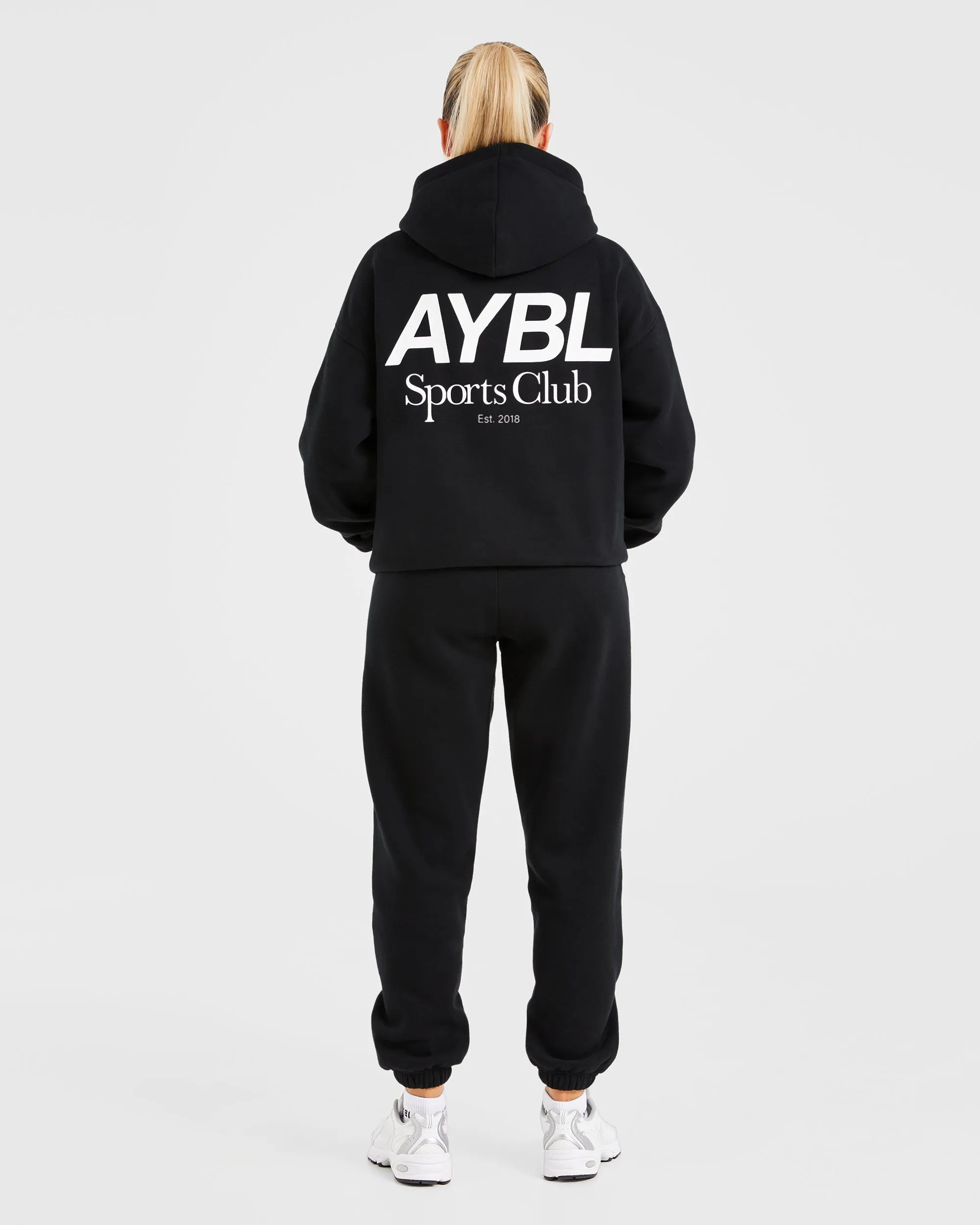 AYBL Sports Club Oversized Hoodie - Black/White sold by AYBL product image thumbnail 4