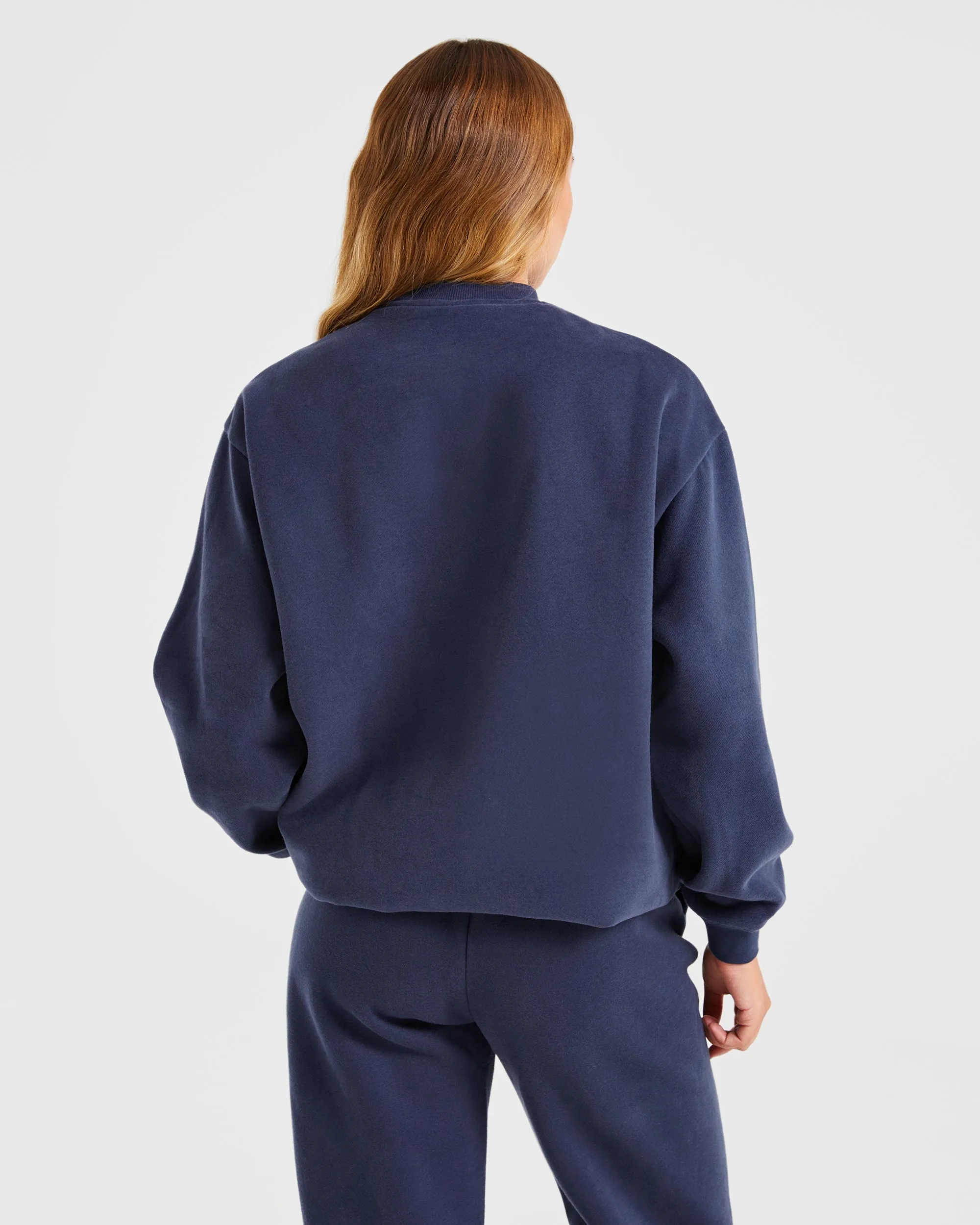 Varsity Oversized Sweatshirt - Navy sold by AYBL product image thumbnail 2