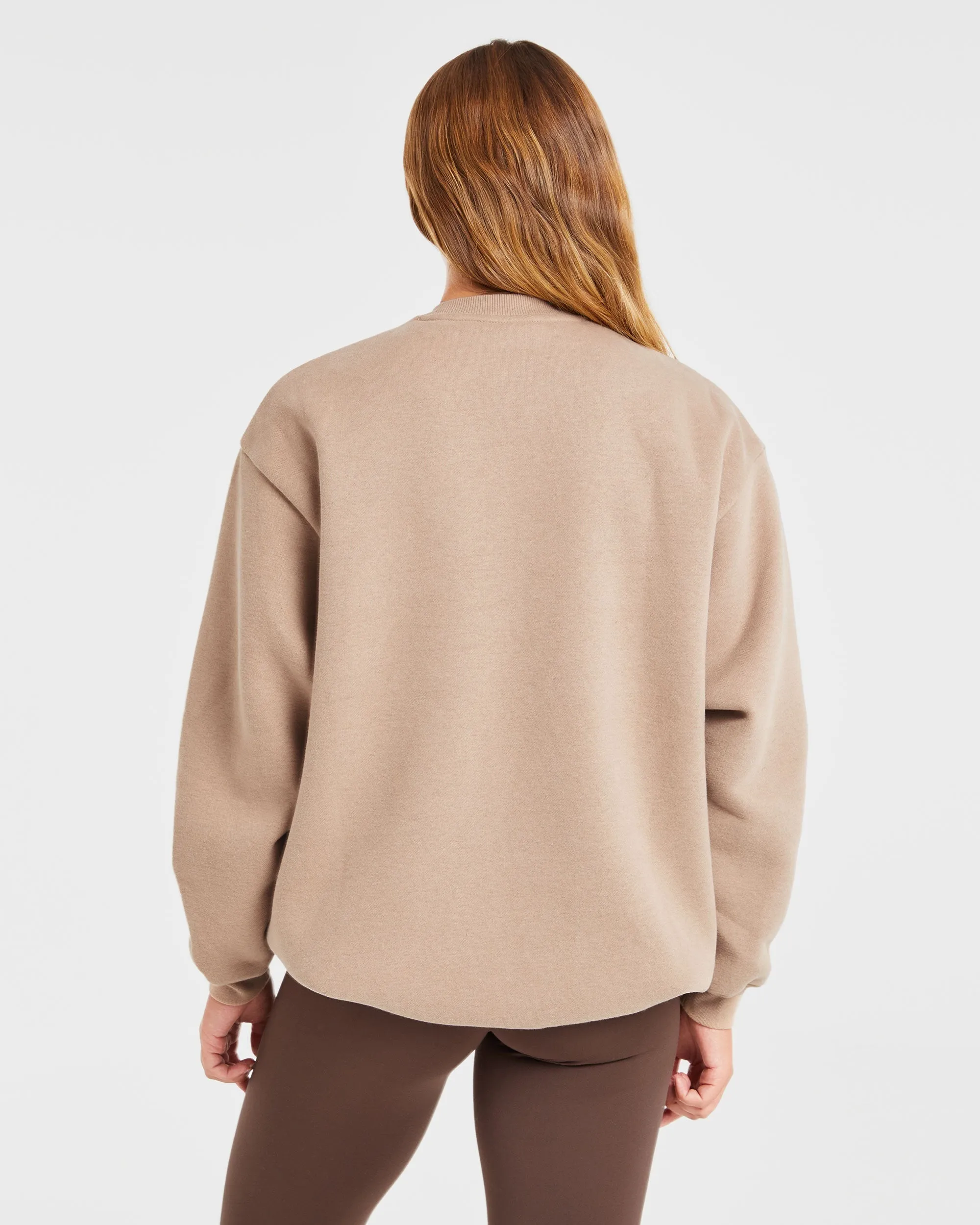 Varsity Oversized Sweatshirt - Latte Brown sold by AYBL product image thumbnail 2