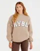 Varsity Oversized Sweatshirt - Latte Brown sold by AYBL