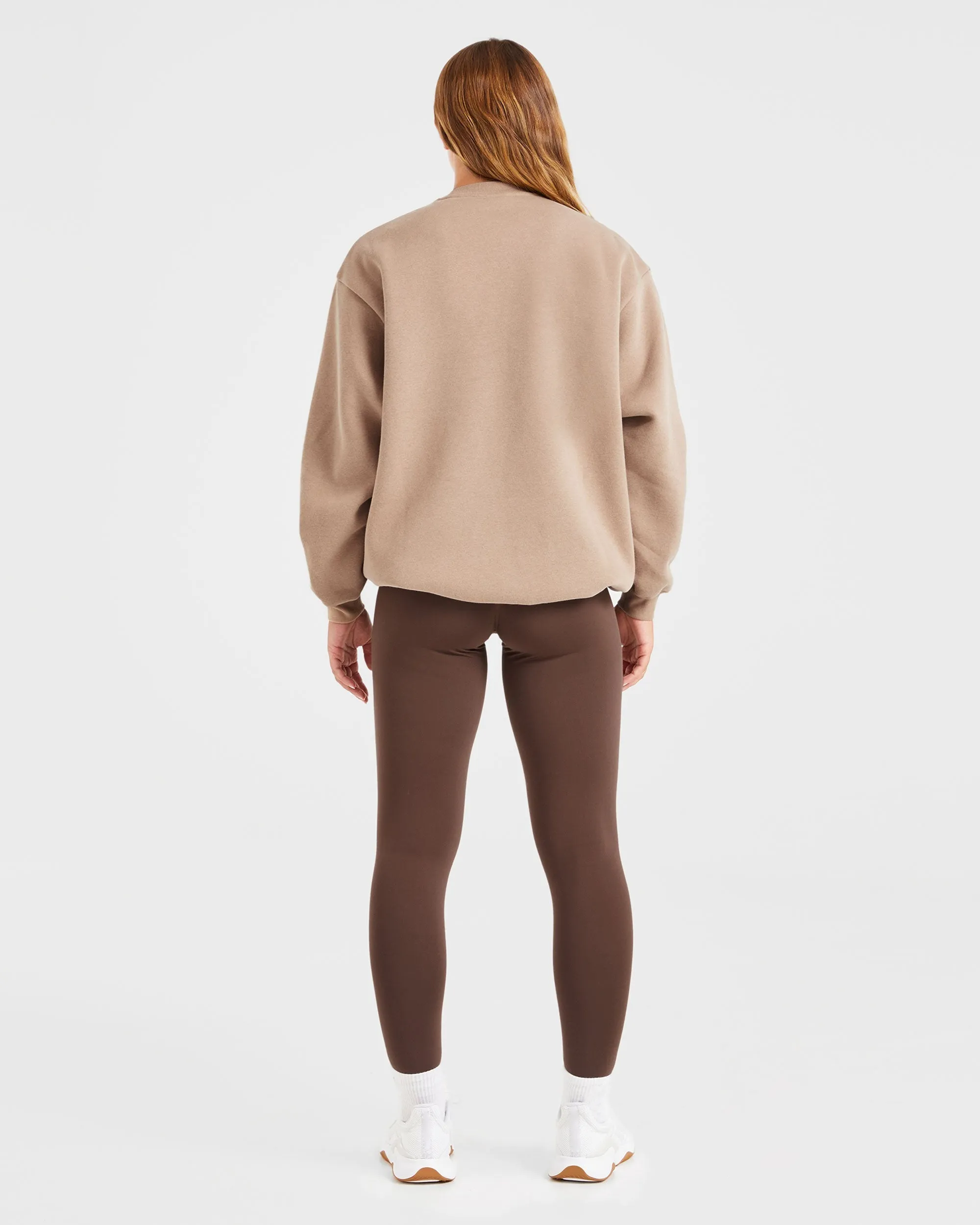 Varsity Oversized Sweatshirt - Latte Brown sold by AYBL product image thumbnail 4