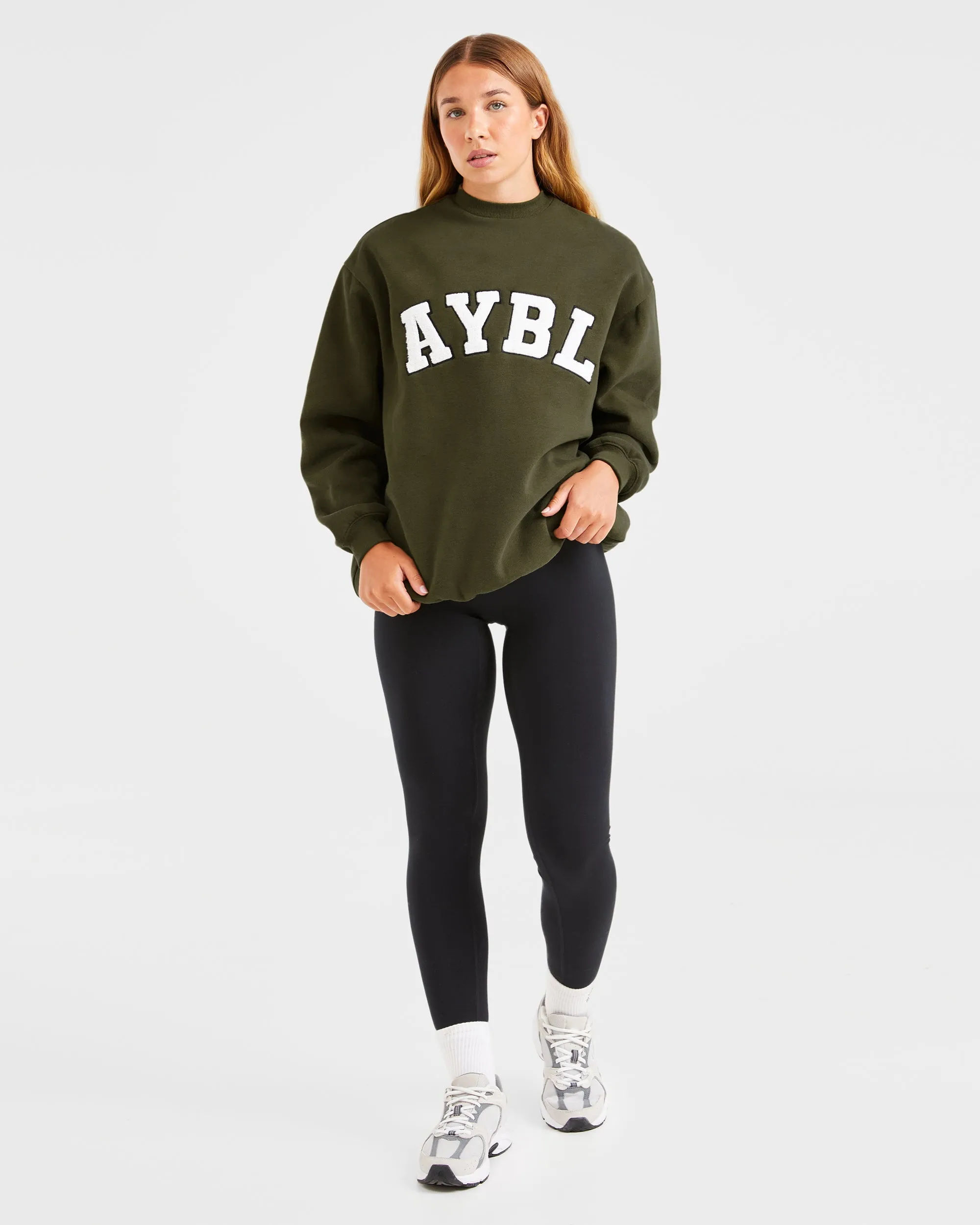 Varsity Oversized Sweatshirt - Khaki sold by AYBL product image thumbnail 3