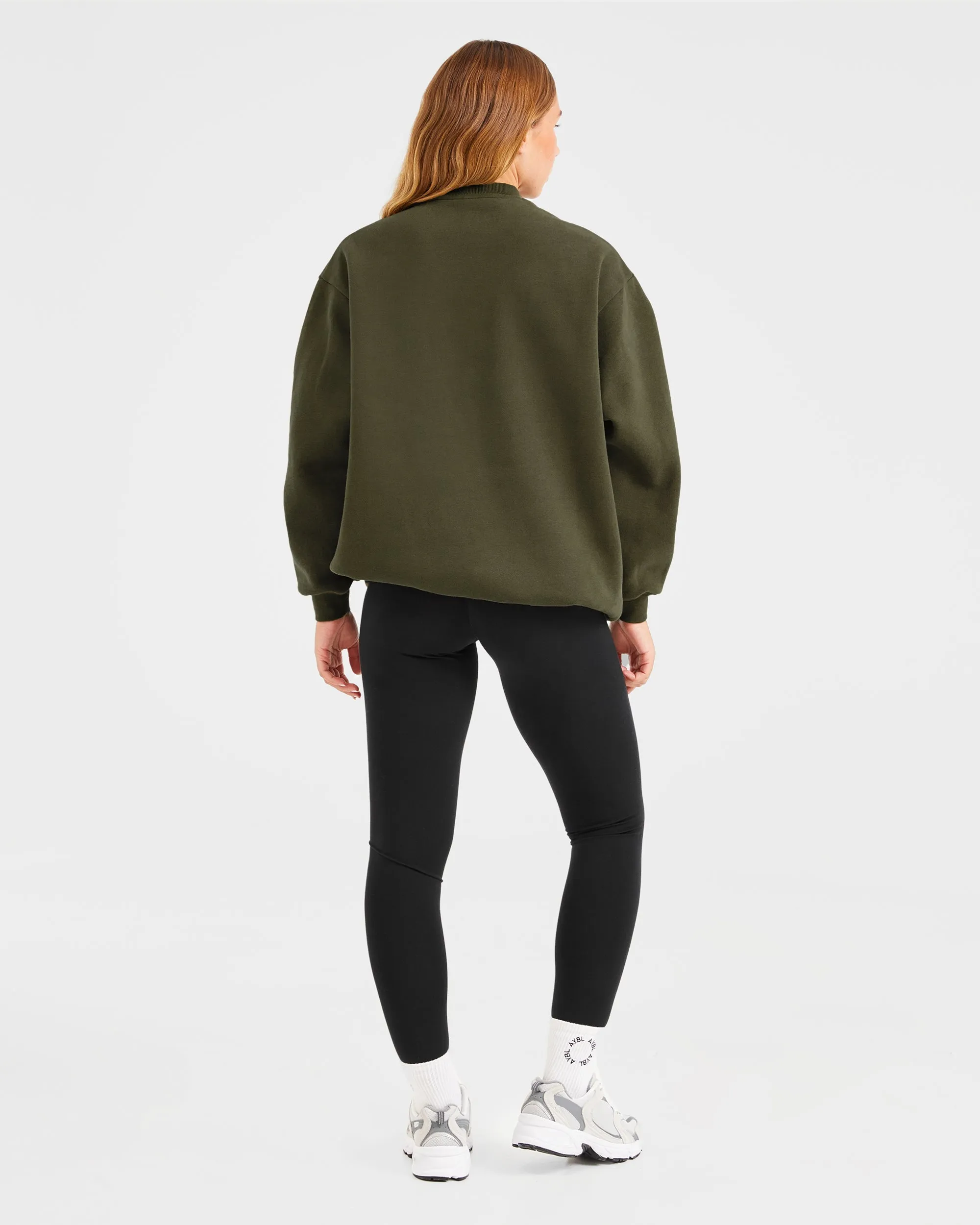 Varsity Oversized Sweatshirt - Khaki sold by AYBL product image thumbnail 4
