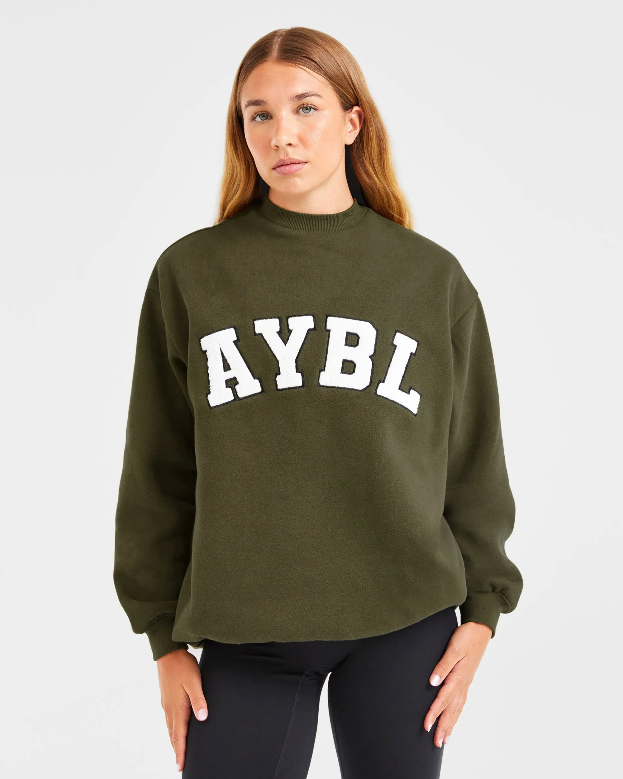 Varsity Oversized Sweatshirt - Khaki sold by AYBL