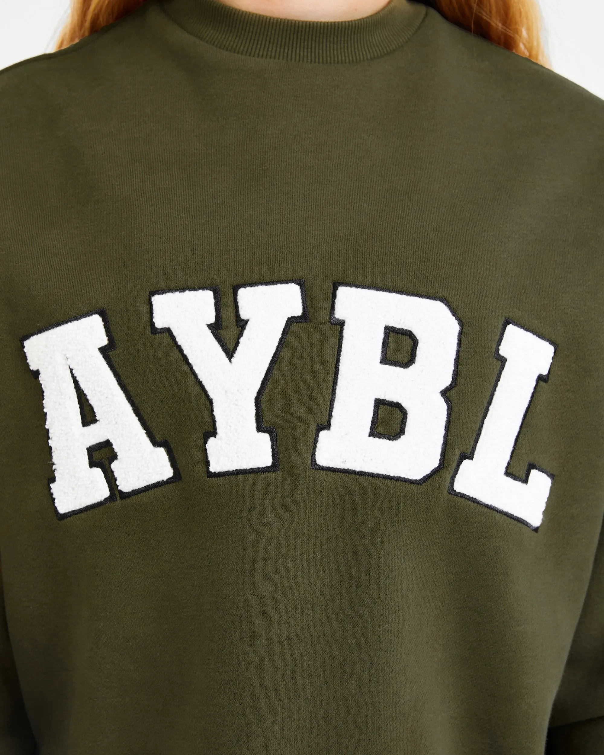 Varsity Oversized Sweatshirt - Khaki sold by AYBL product image thumbnail 5
