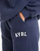 Varsity Oversized Straight Leg Joggers - Navy sold by AYBL