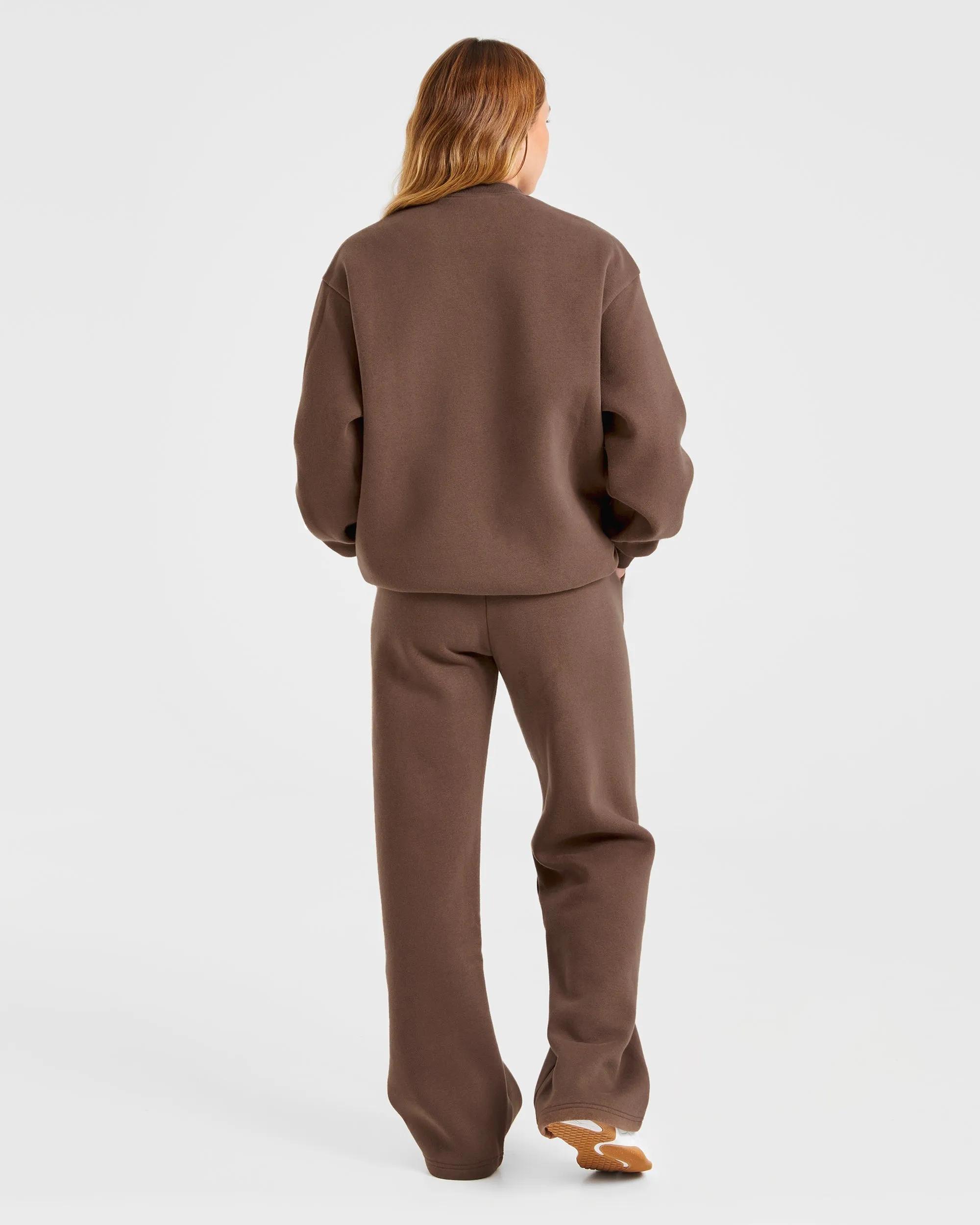 Varsity Oversized Straight Leg Joggers - Brown sold by AYBL product image thumbnail 4
