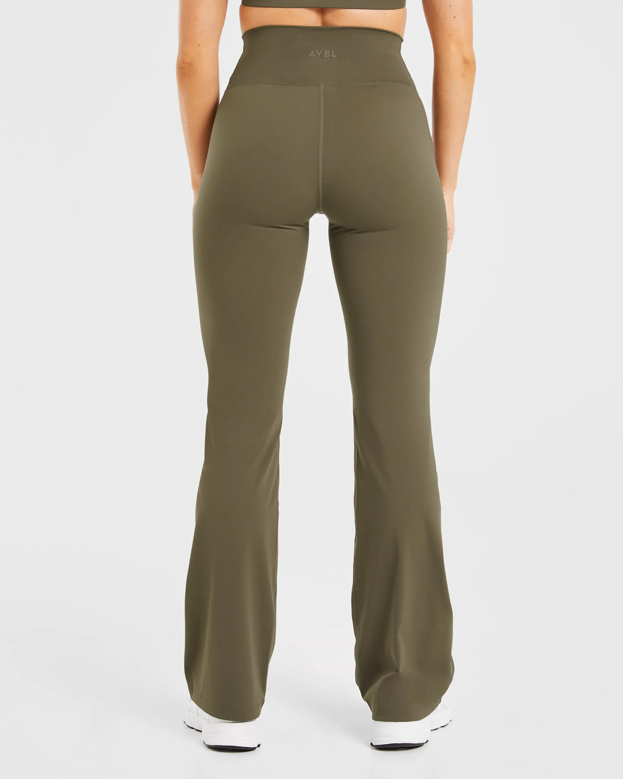 Sculpt Wrap Flared Leggings - Deep Khaki sold by AYBL product image thumbnail 2