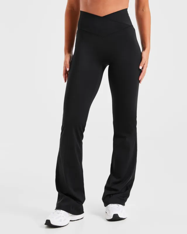 Sculpt Wrap Flared Leggings - Black sold by AYBL