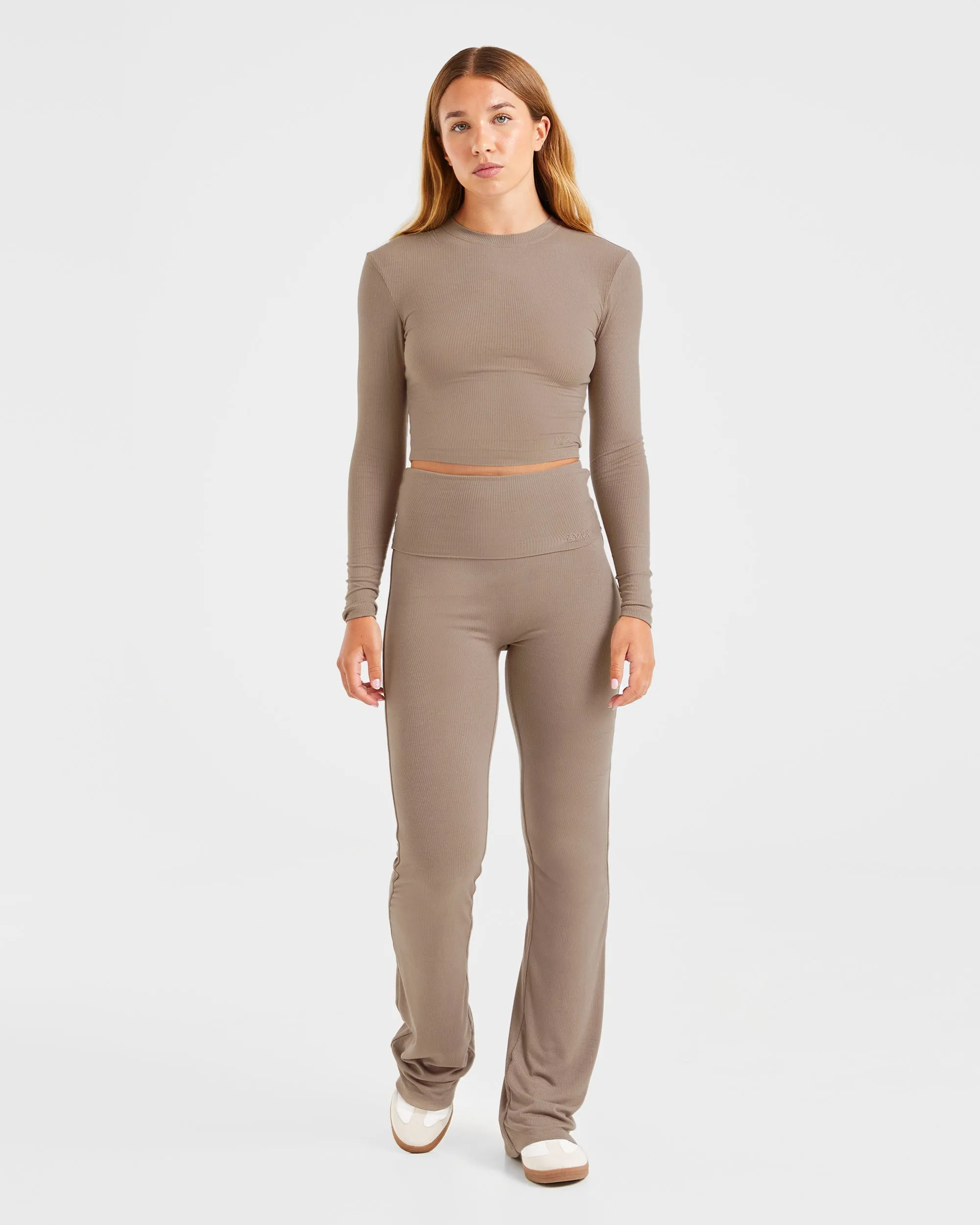 Lounge Ribbed Long Sleeve - Mocha sold by AYBL product image thumbnail 3