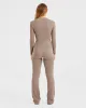 Lounge Ribbed Long Sleeve - Mocha sold by AYBL
