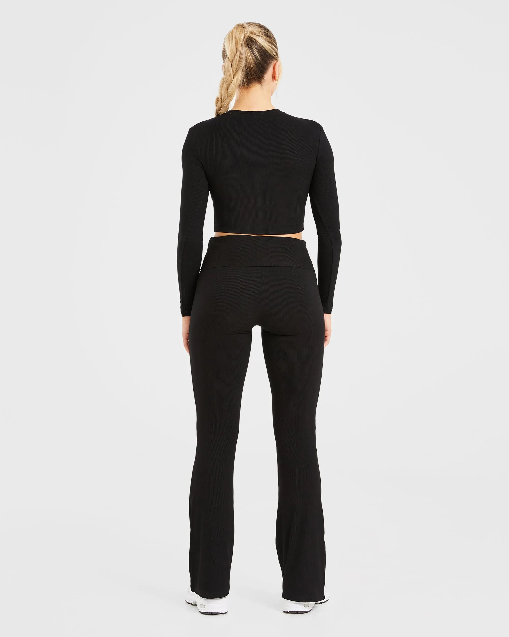 Lounge Ribbed Long Sleeve - Black sold by AYBL product image thumbnail 4